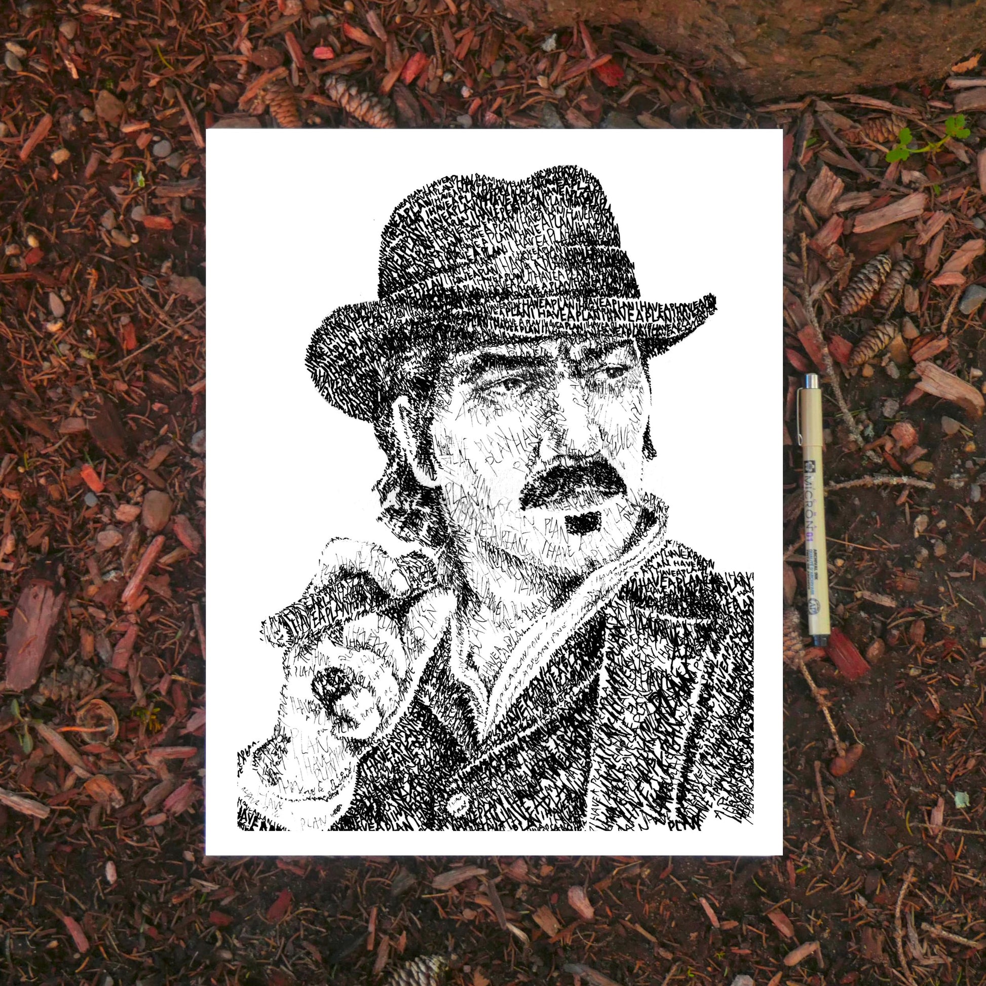 Dutch Word Art Portrait Print