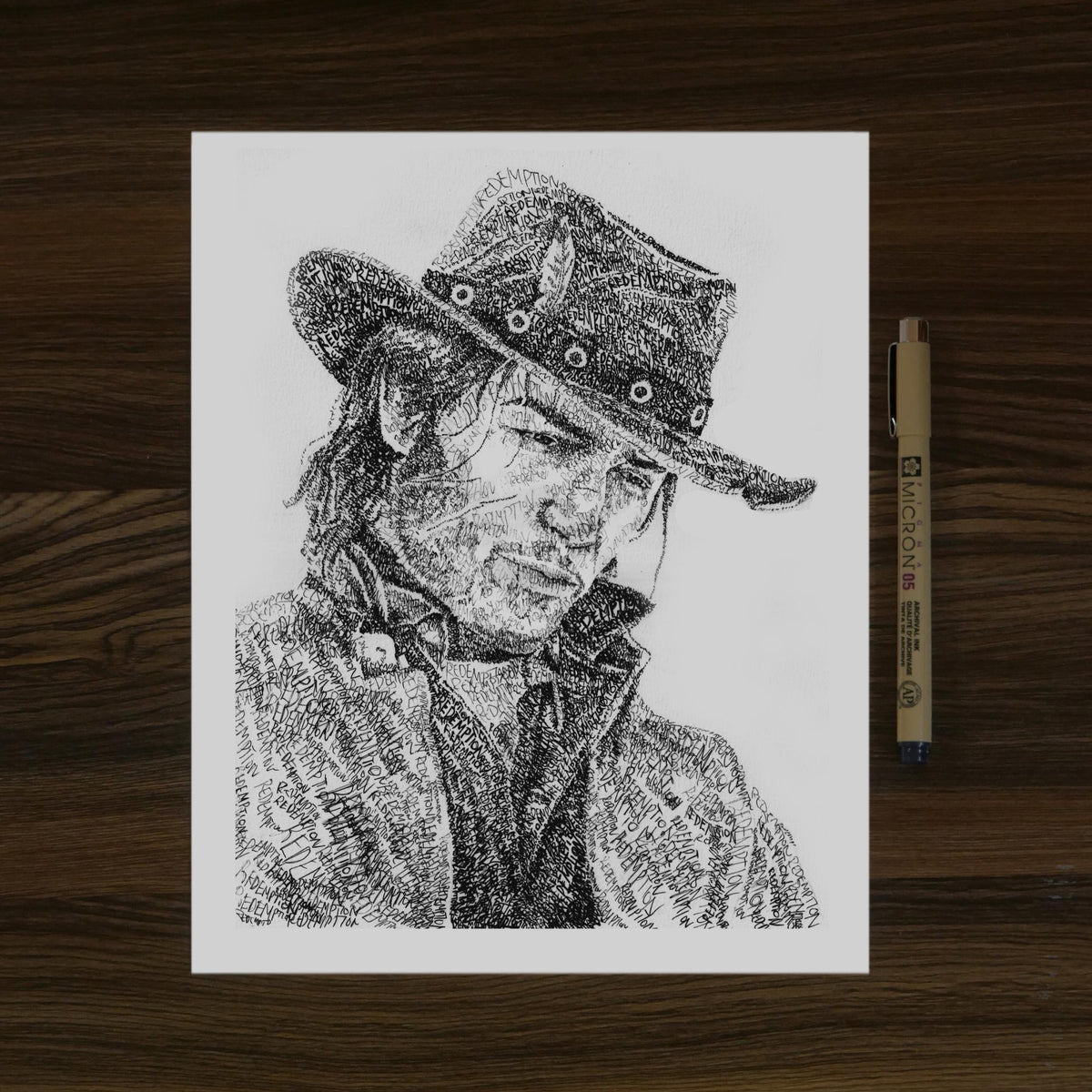 Redemption Word Art Portrait Print