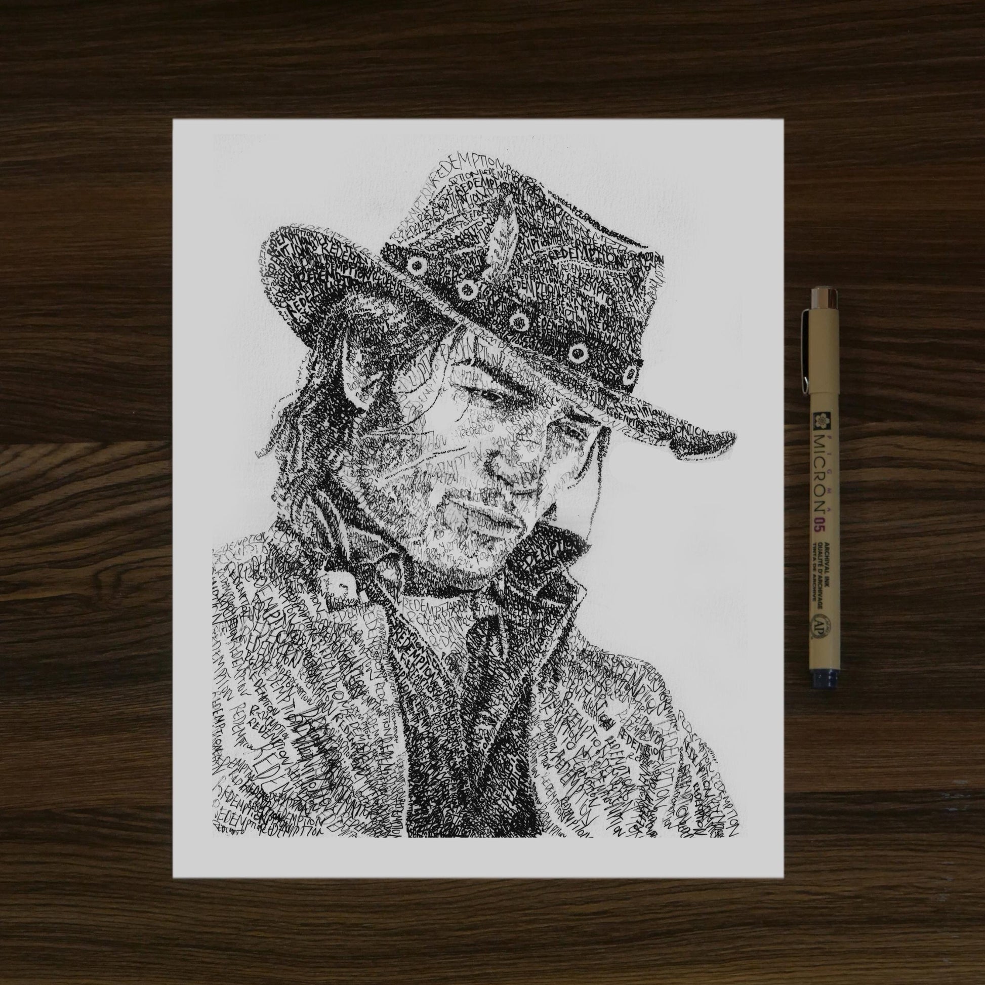 Redemption Word Art Portrait Print