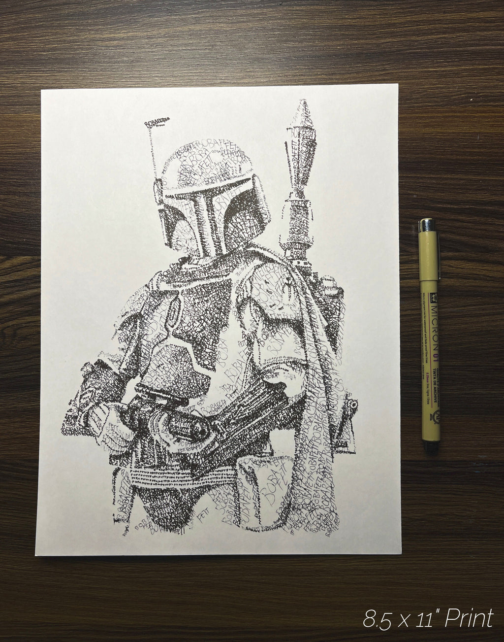 The Bounty Hunter Word Art Portrait Print