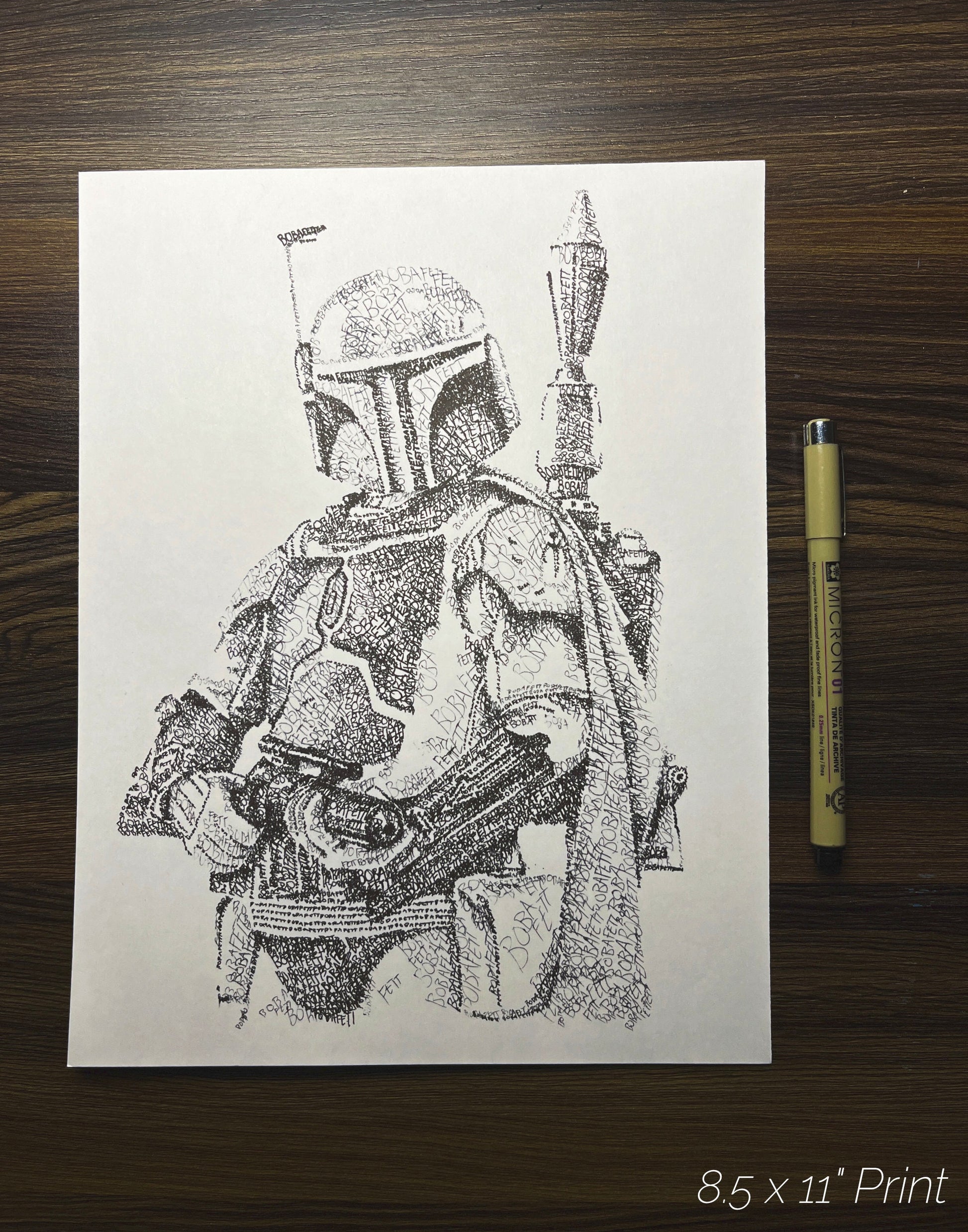 The Bounty Hunter Word Art Portrait Print