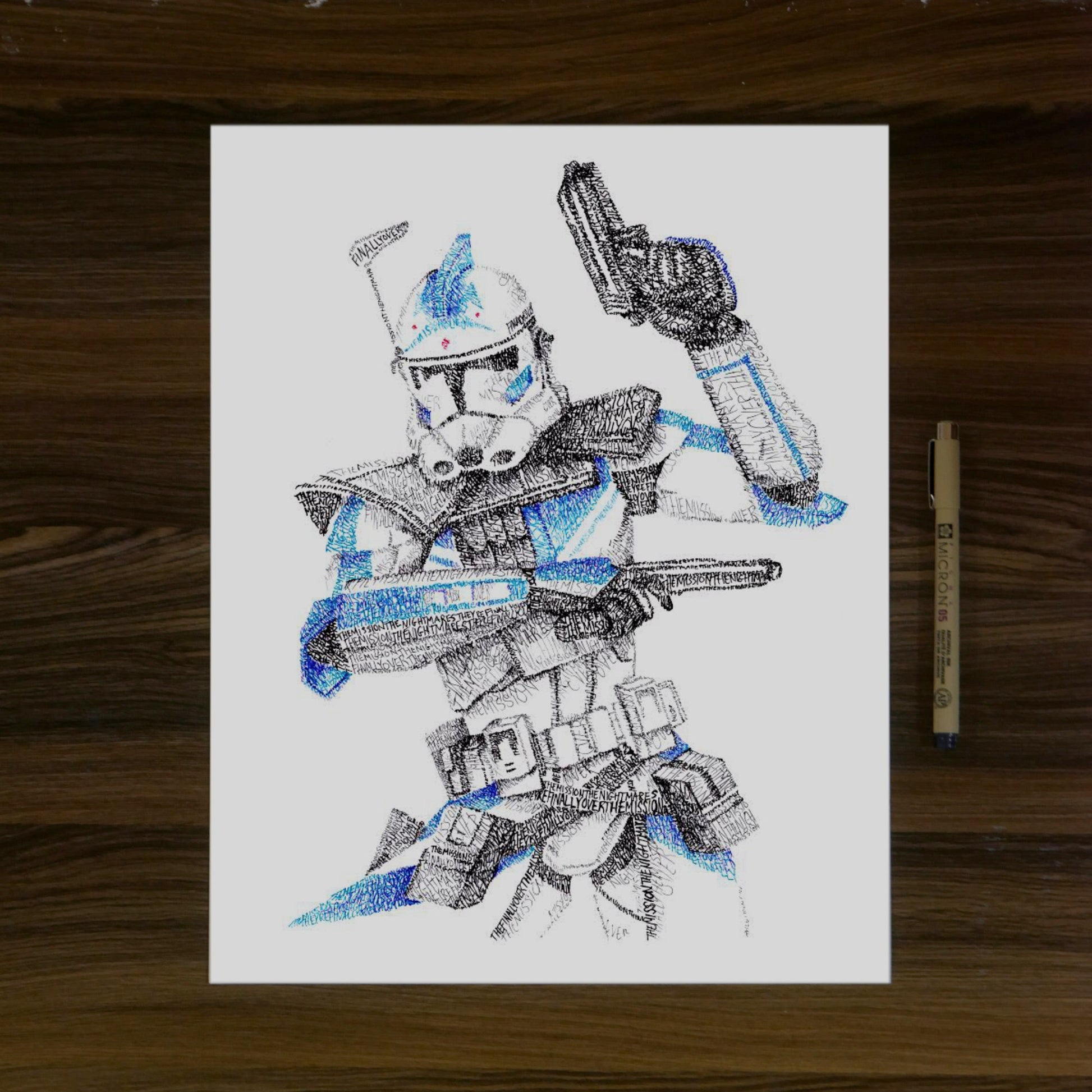 Arc Trooper Word Art Portrait Print