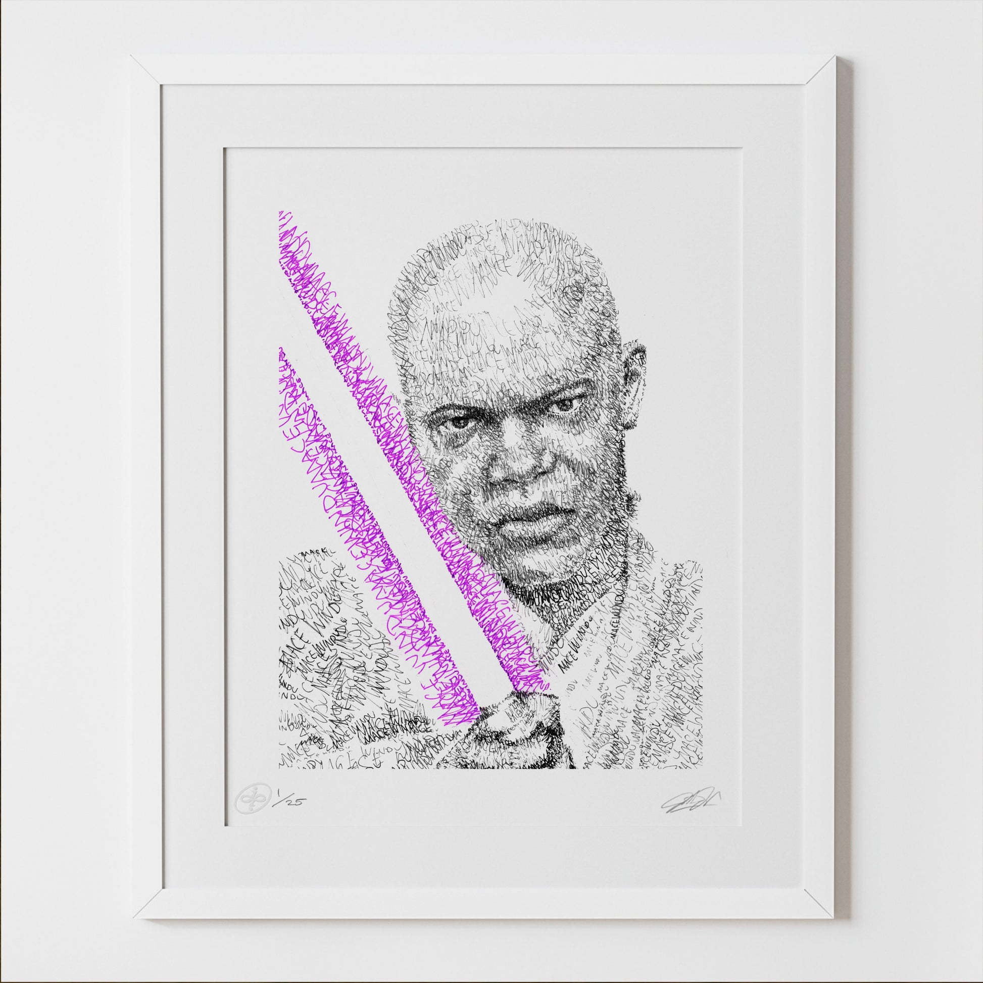 Windu Word Art Portrait Print