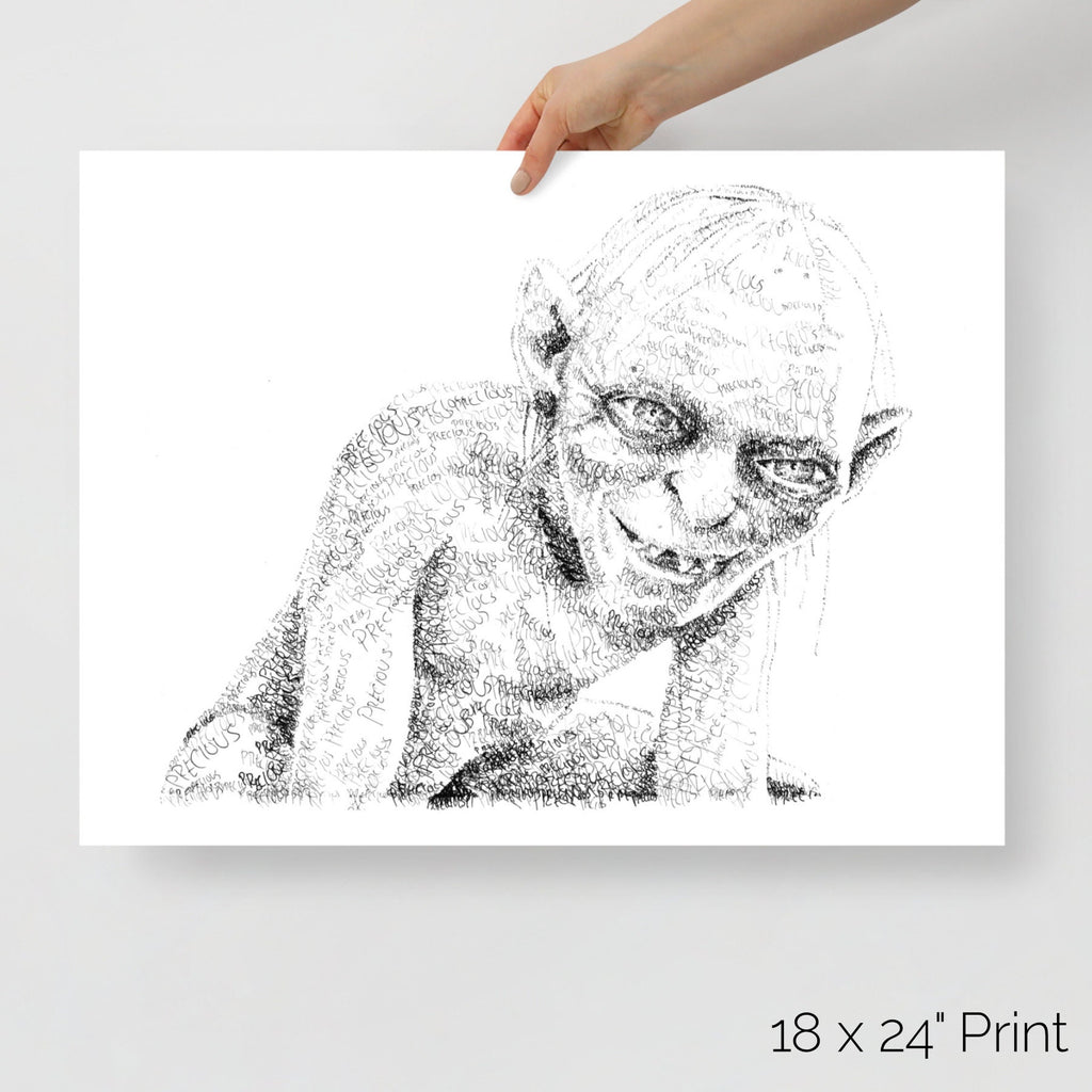 My Precious Word Art Portrait Print