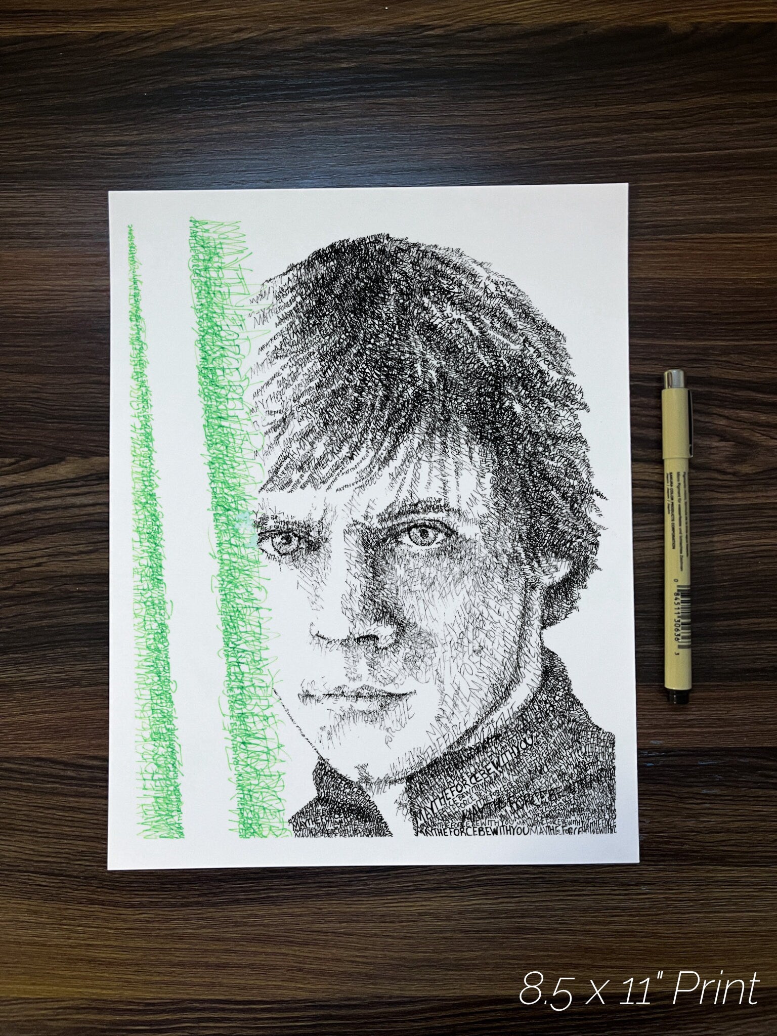 The Force Word Art Portrait Print