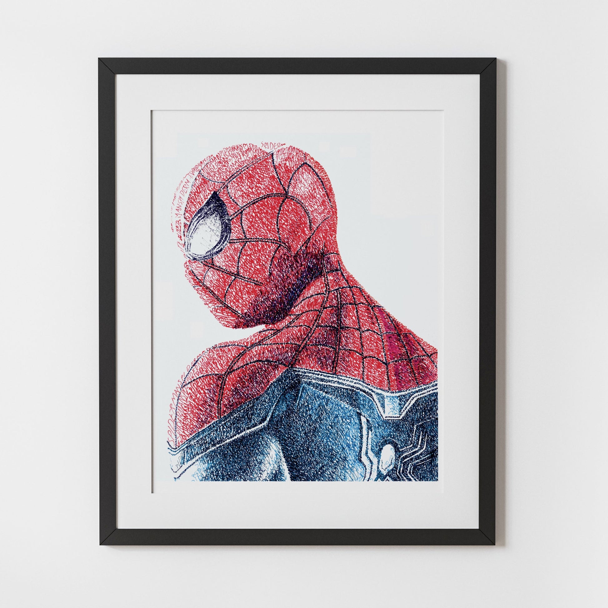 The Spider Word Art Portrait Print