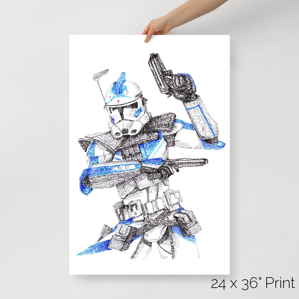 Arc Trooper Word Art Portrait Print