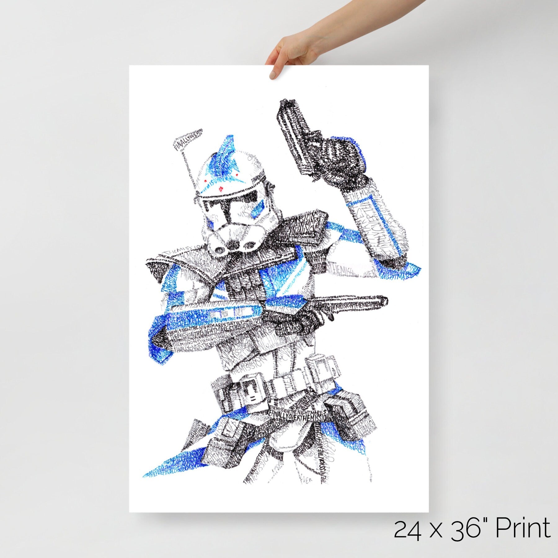 Arc Trooper Word Art Portrait Print
