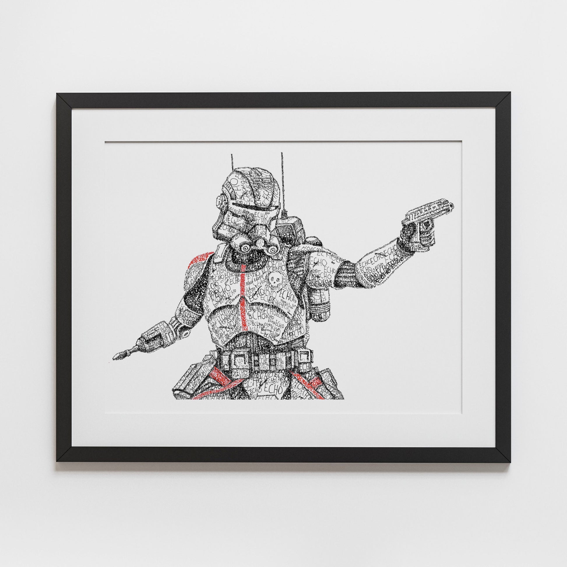 Echo Word Art Portrait Print