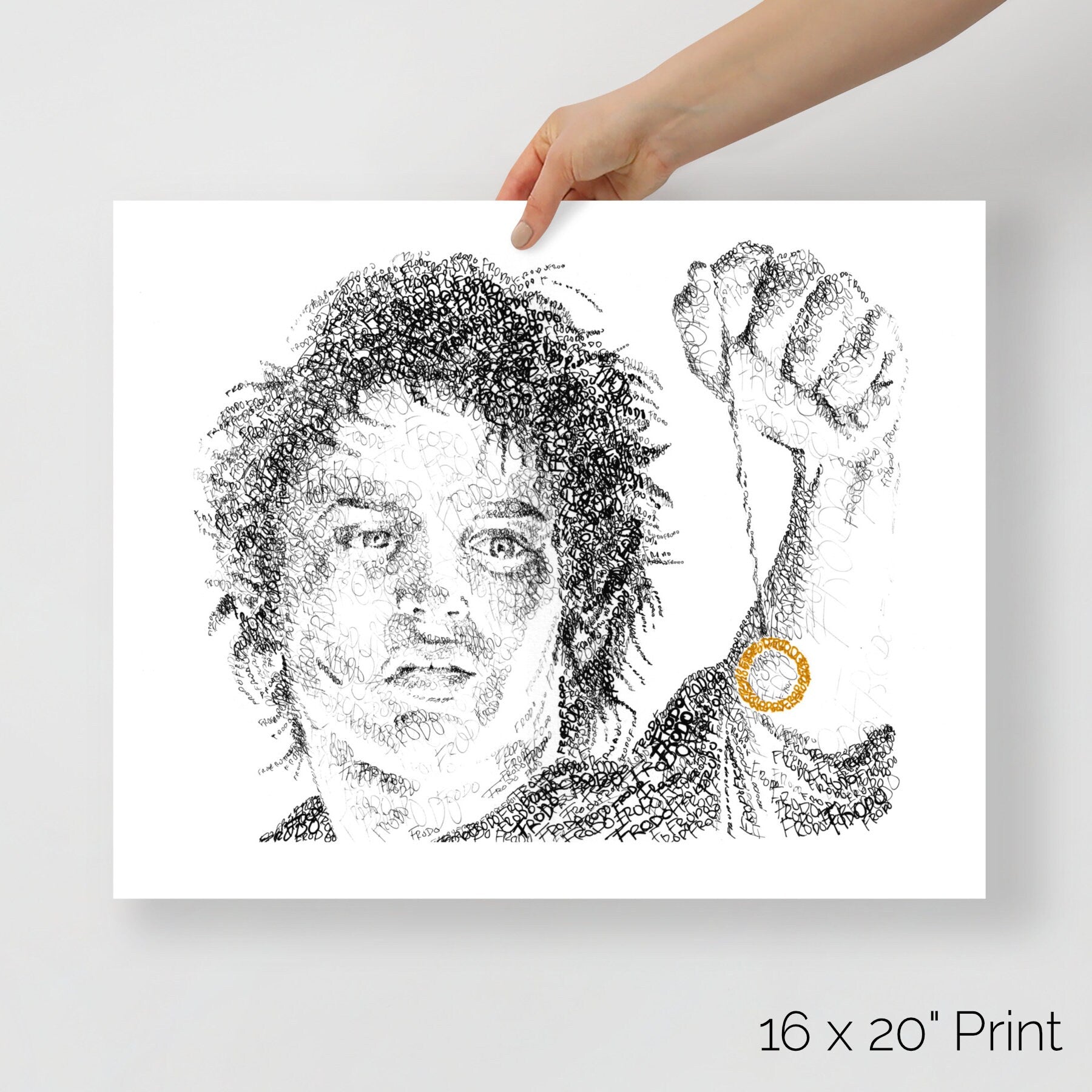 Ring Bearer Word Art Portrait Print
