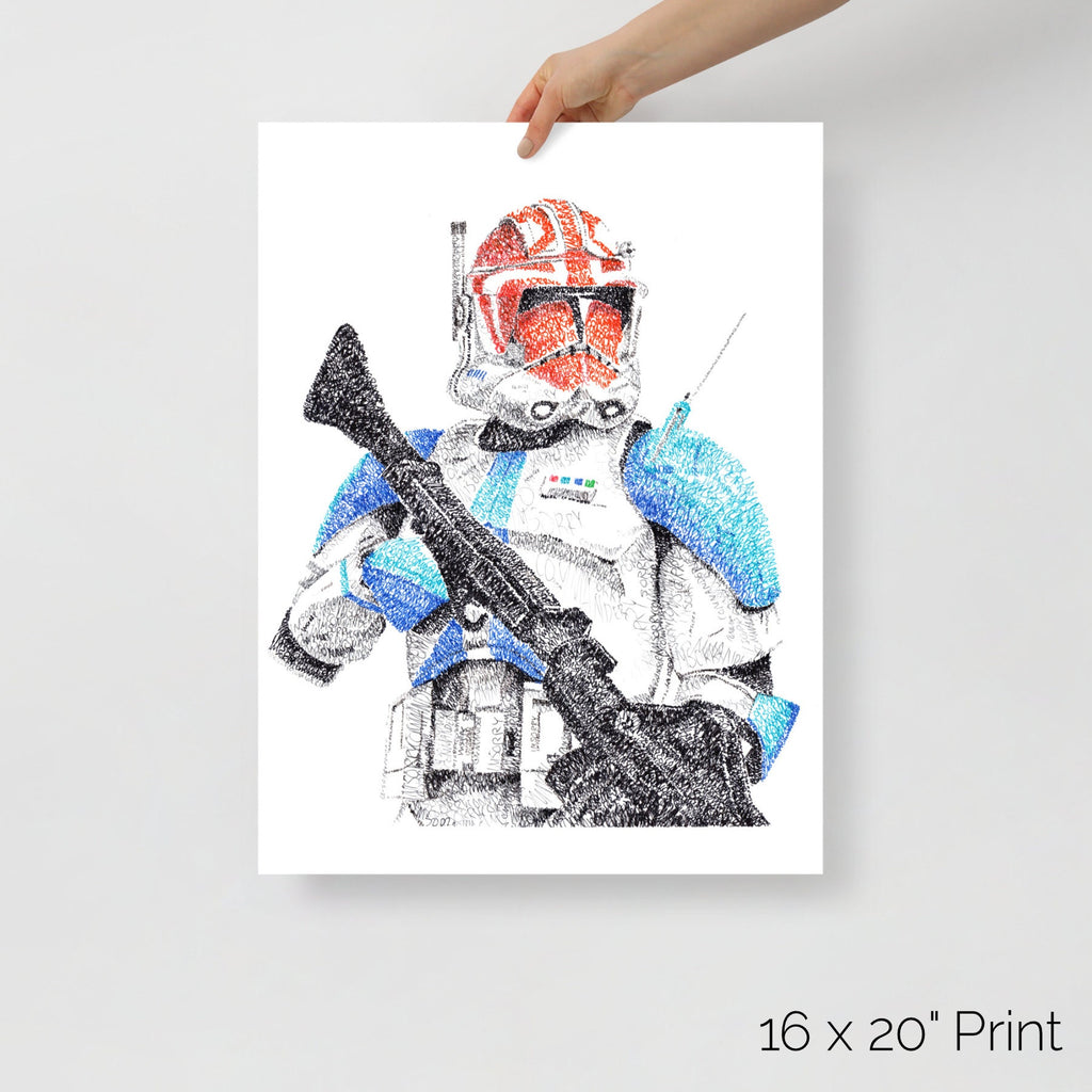 The 332nd Company Captain Word Art Portrait Print