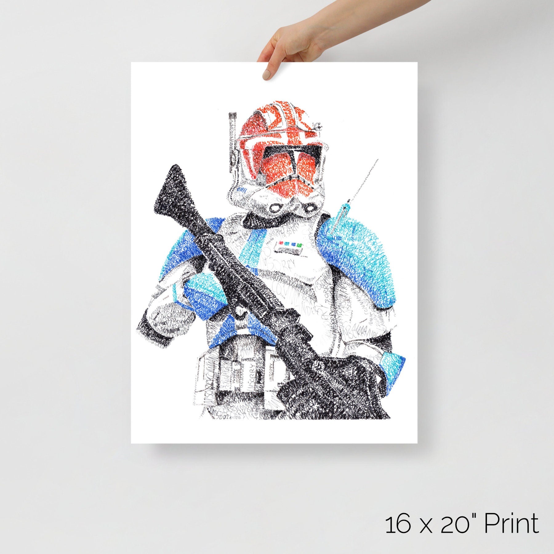 The 332nd Company Captain Word Art Portrait Print