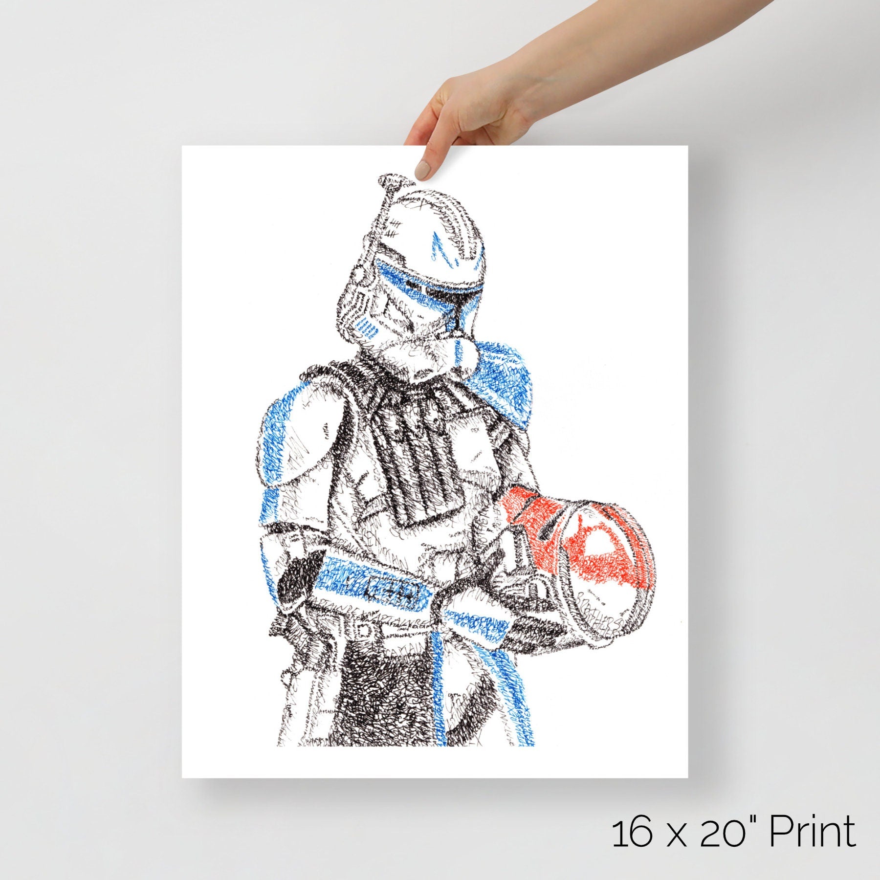 Captain Word Art Portrait Print