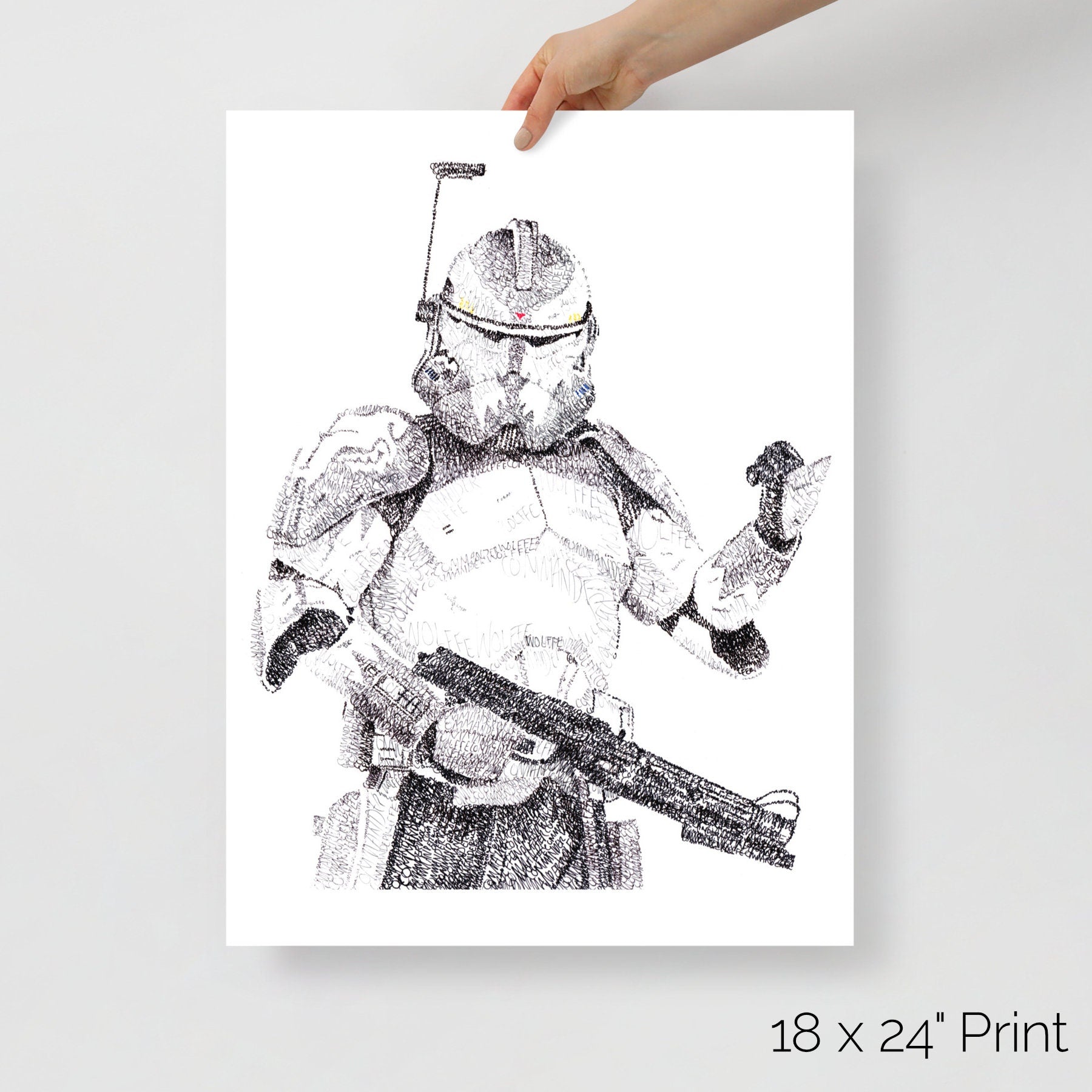 The Wolffe Word Art Portrait Print