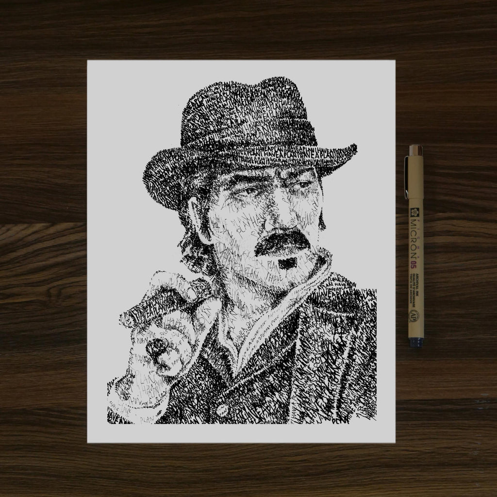 Dutch Word Art Portrait Print