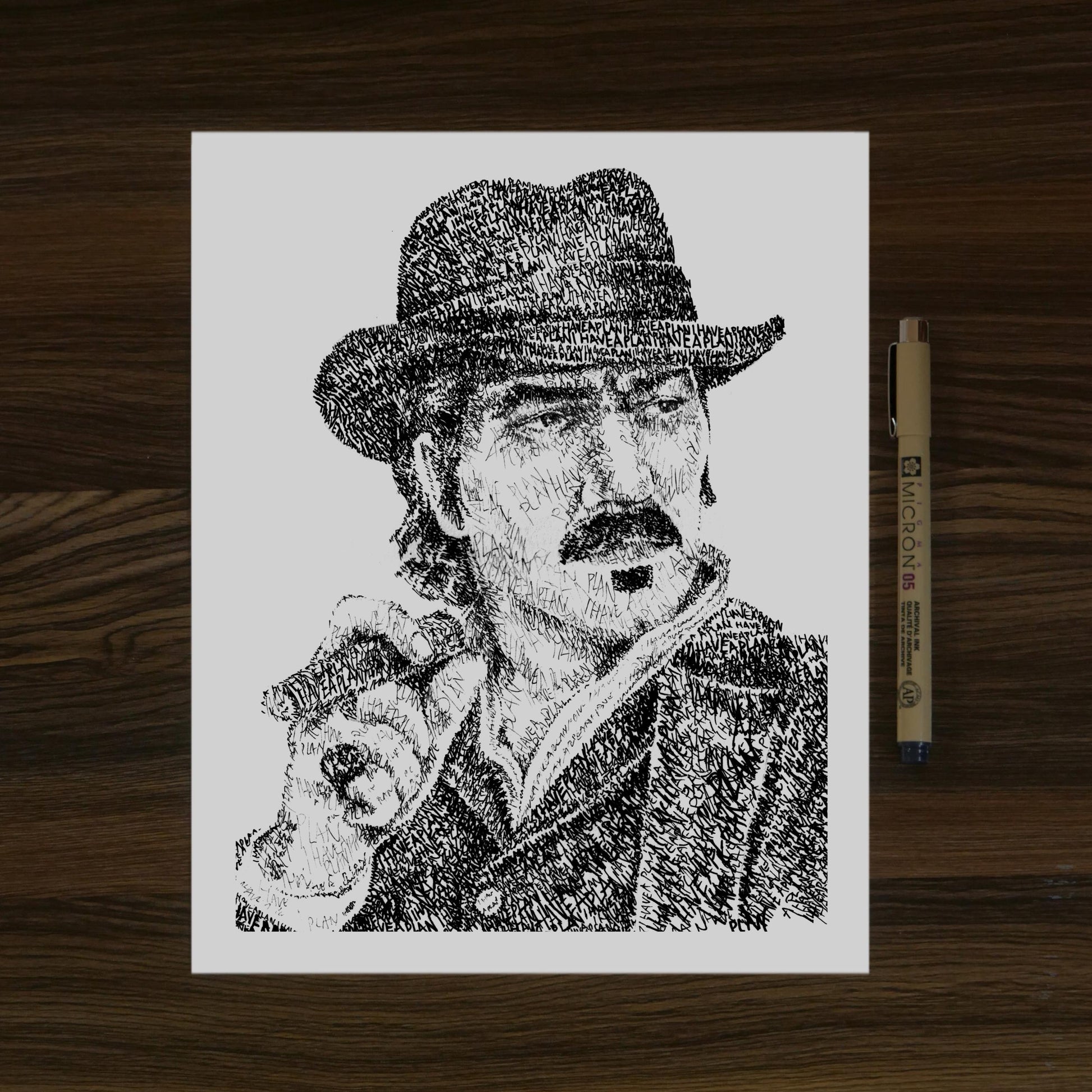 Dutch Word Art Portrait Print