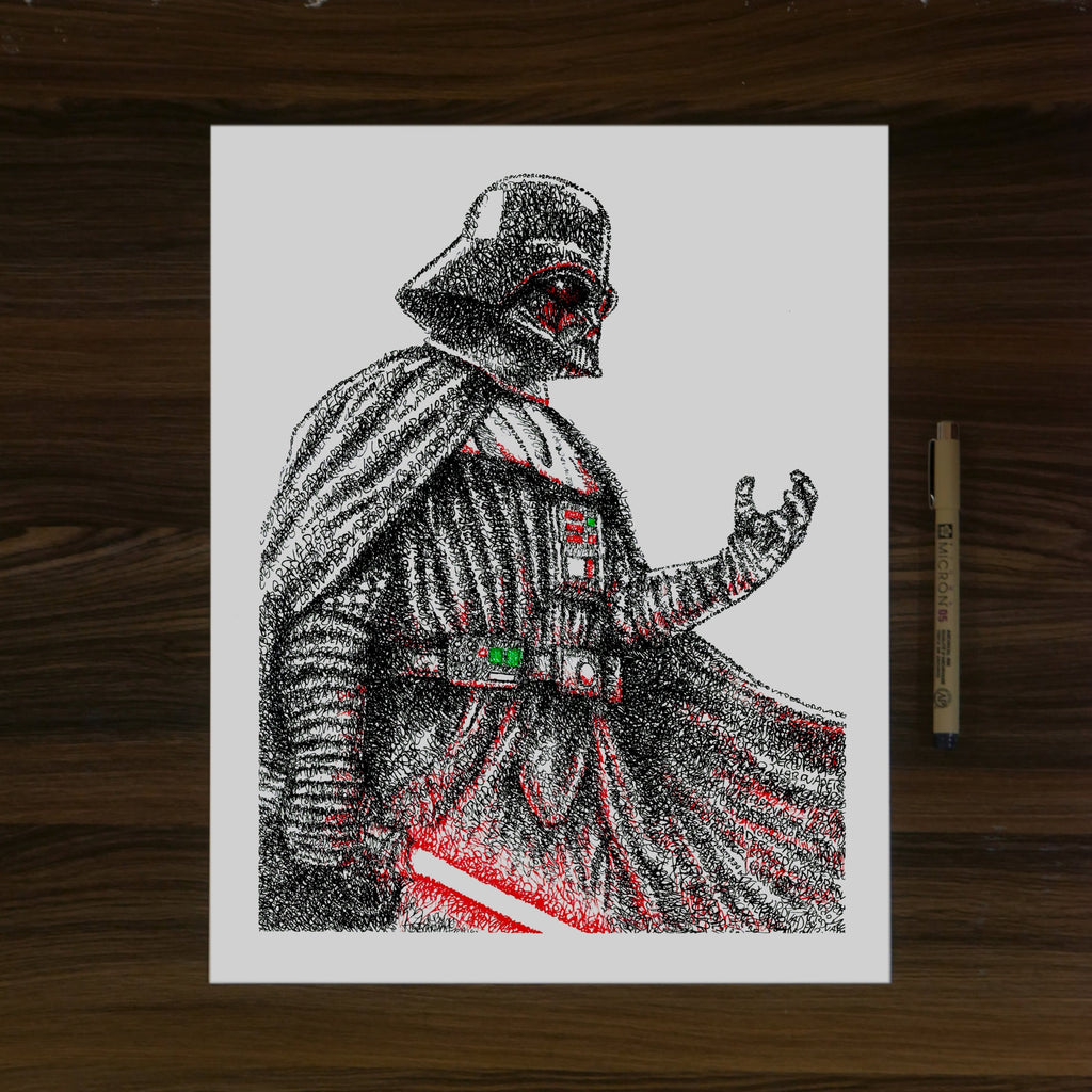 Dark Lord Word Art Portrait Print