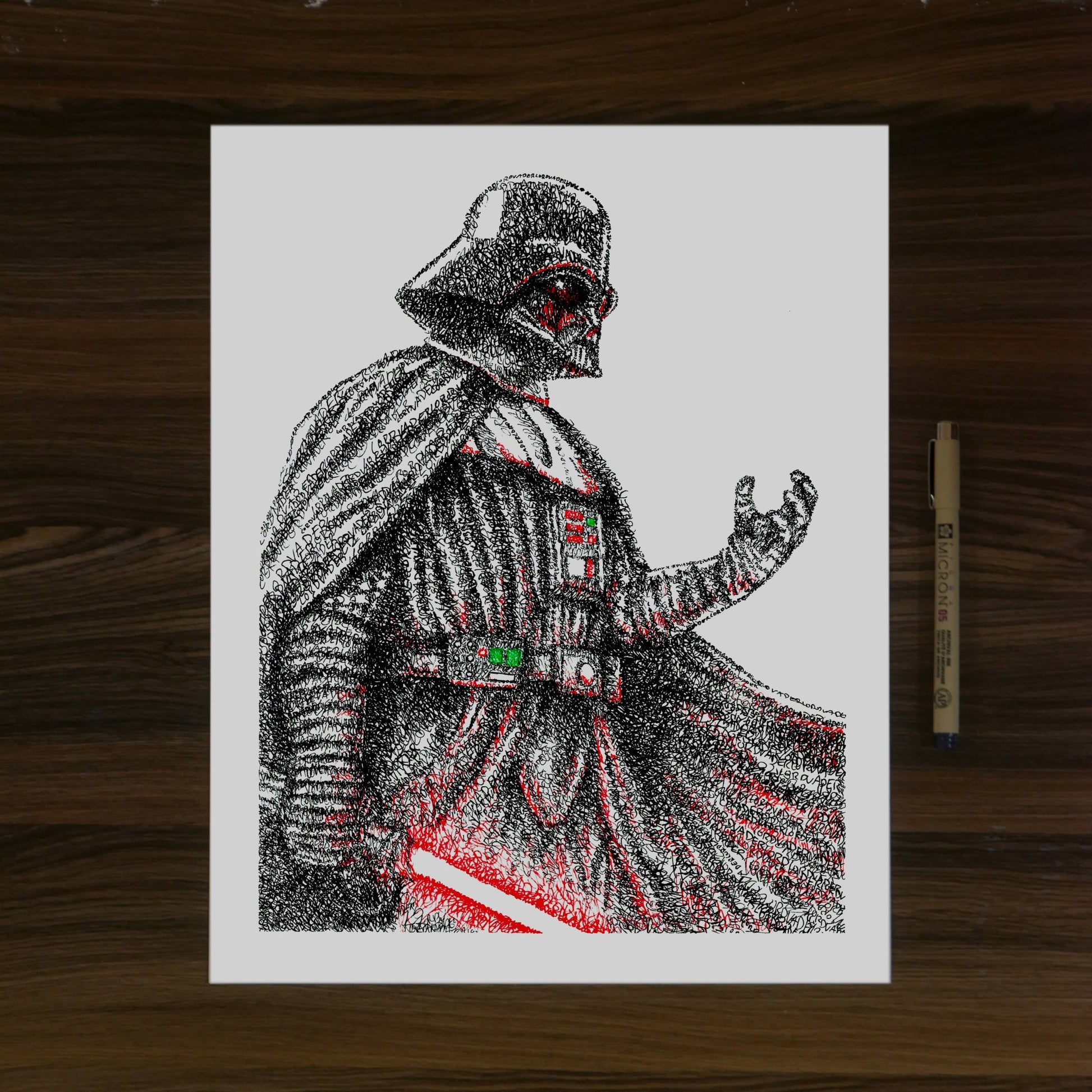 Dark Lord Word Art Portrait Print