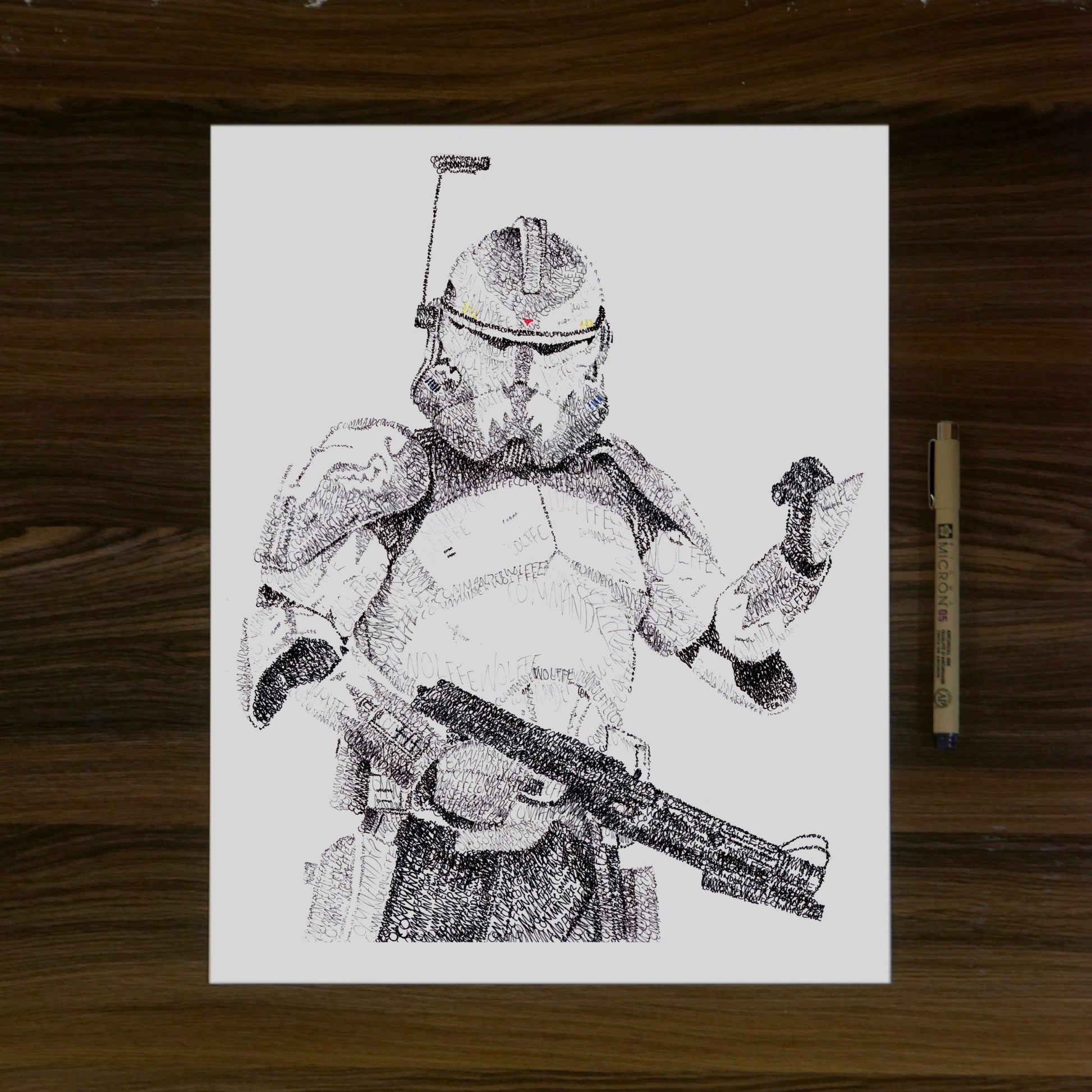 The Wolffe Word Art Portrait Print
