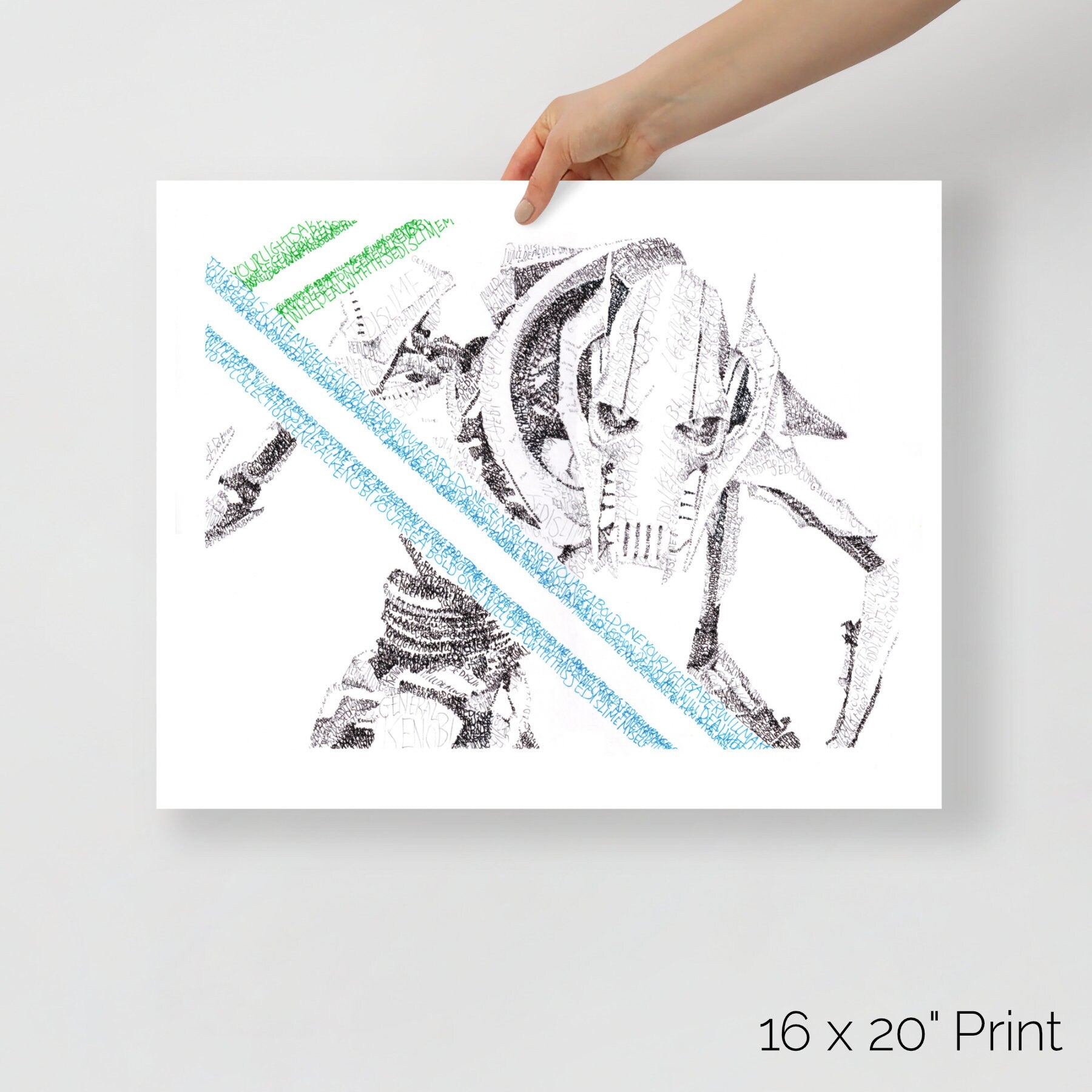 The General Word Art Portrait Print