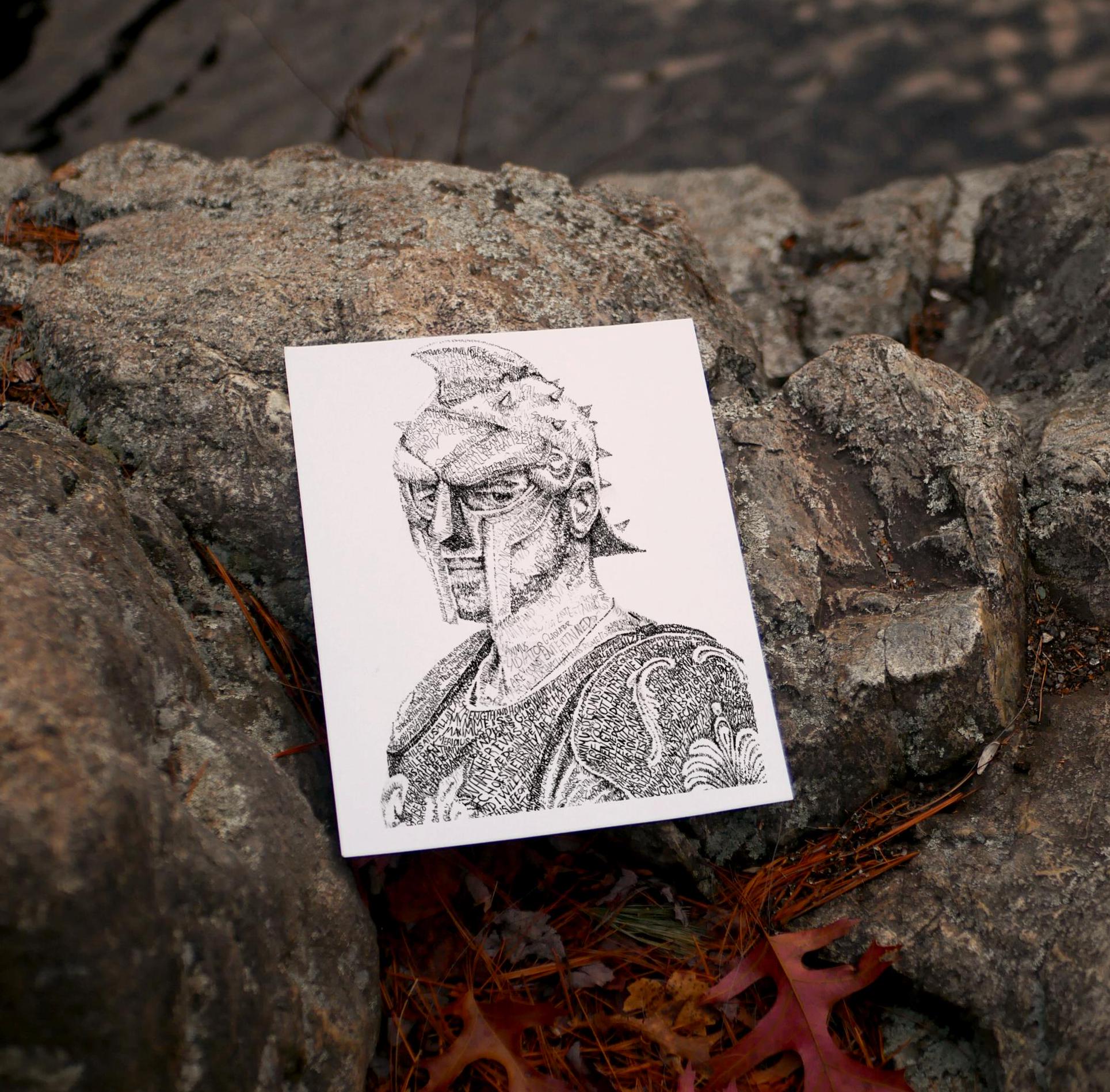 Gladiator Word Art Portrait Print