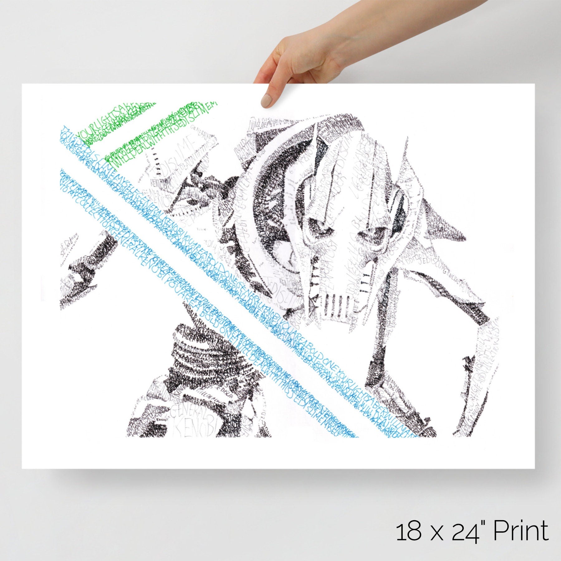 The General Word Art Portrait Print