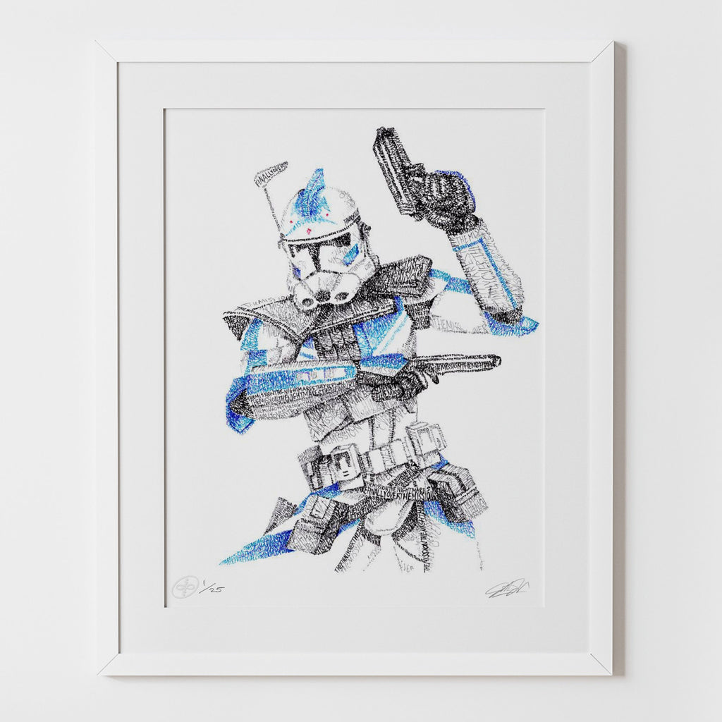 Arc Trooper Word Art Portrait Print