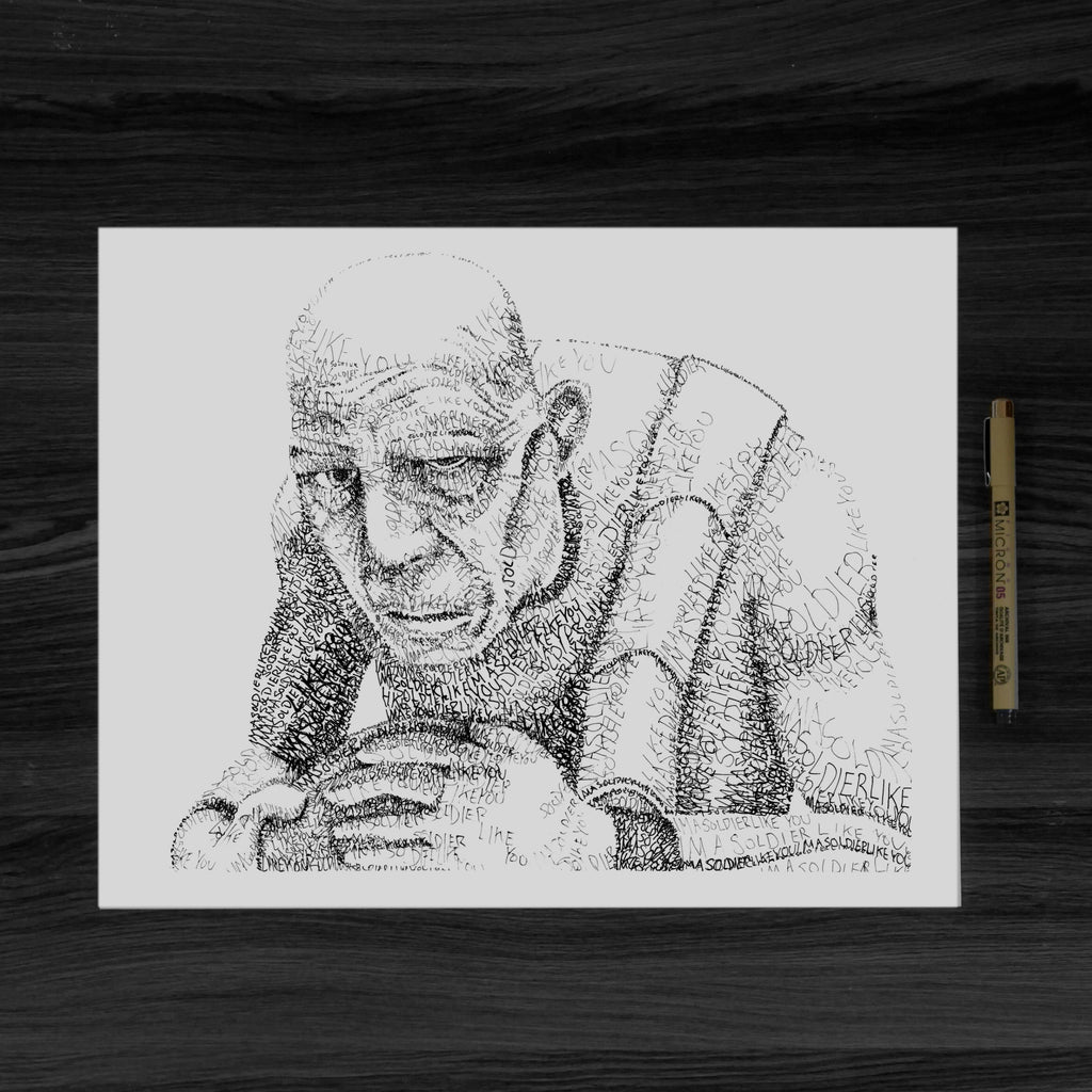 99 Word Art Portrait Print