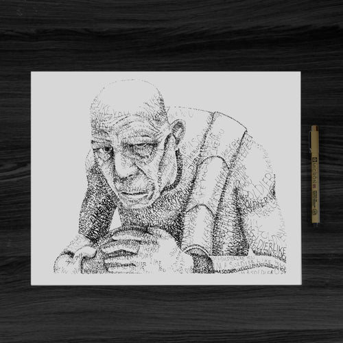 99 Word Art Portrait Print
