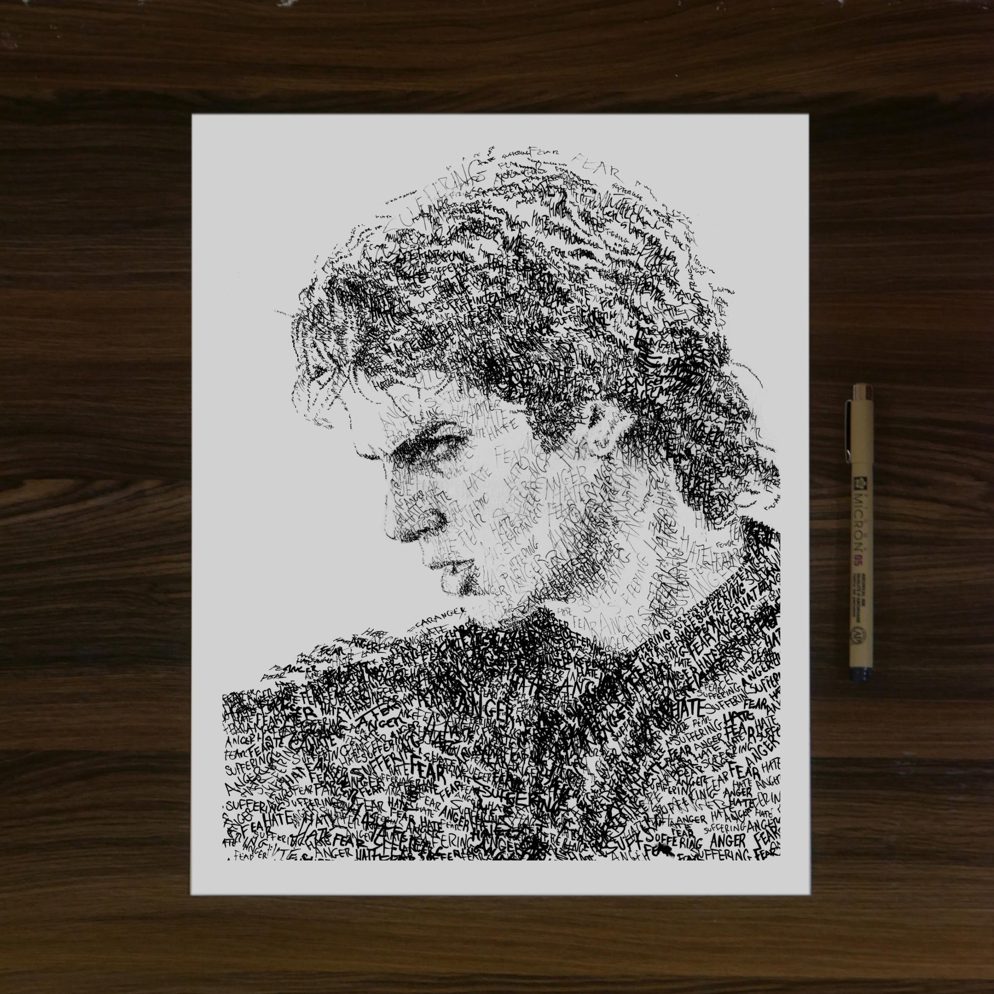 The Chosen One Word Art Portrait Print