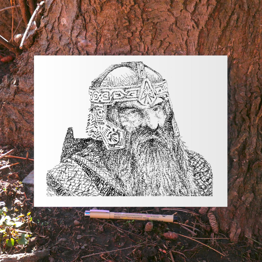 The Dwarf Word Art Portrait Print