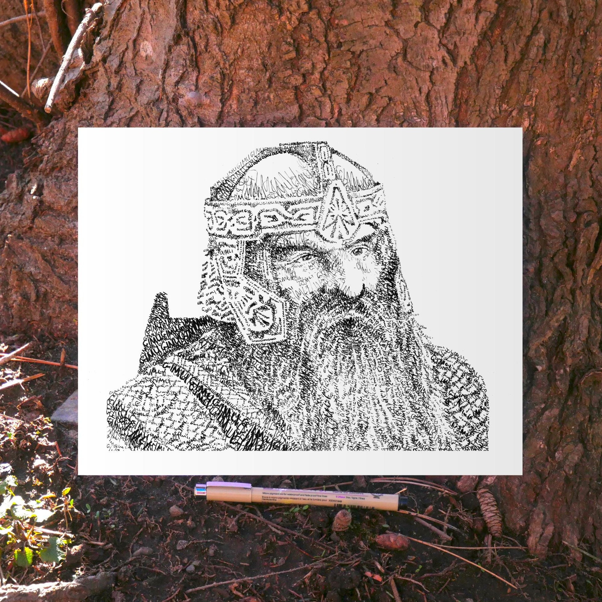 The Dwarf Word Art Portrait Print