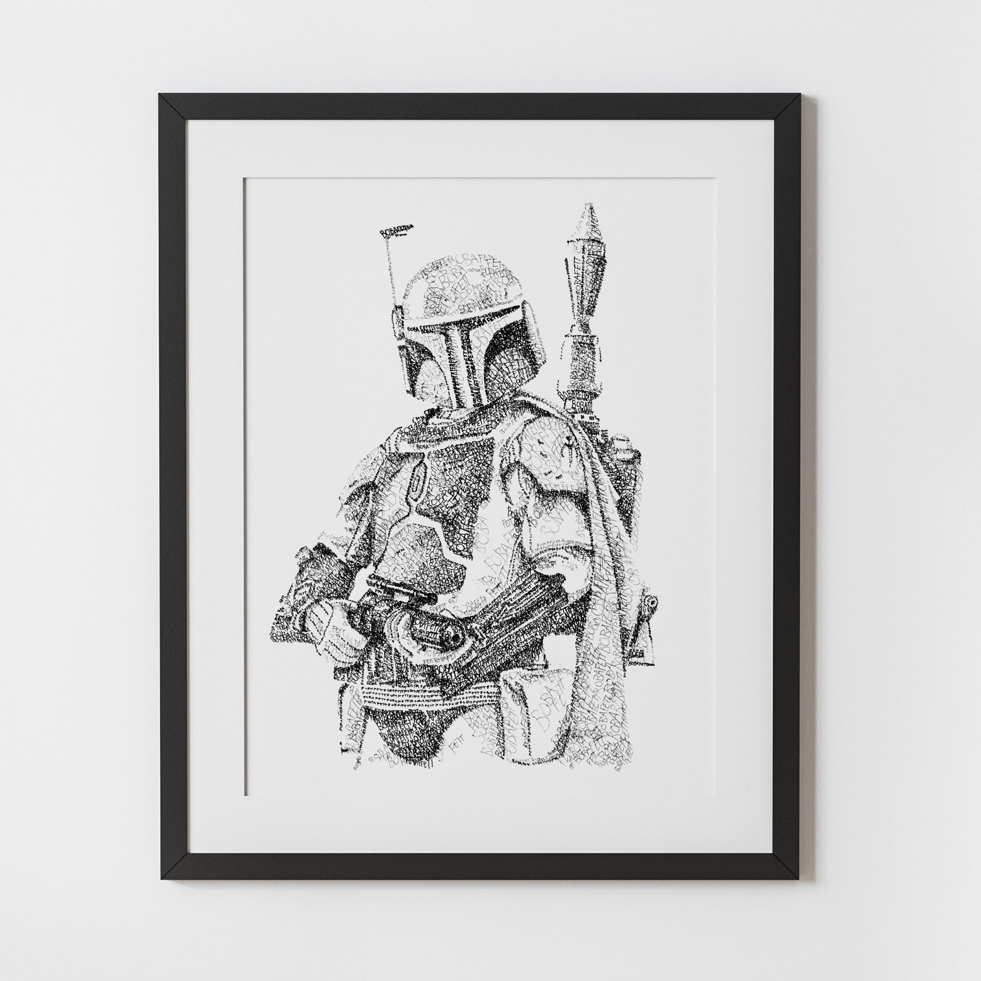 The Bounty Hunter Word Art Portrait Print