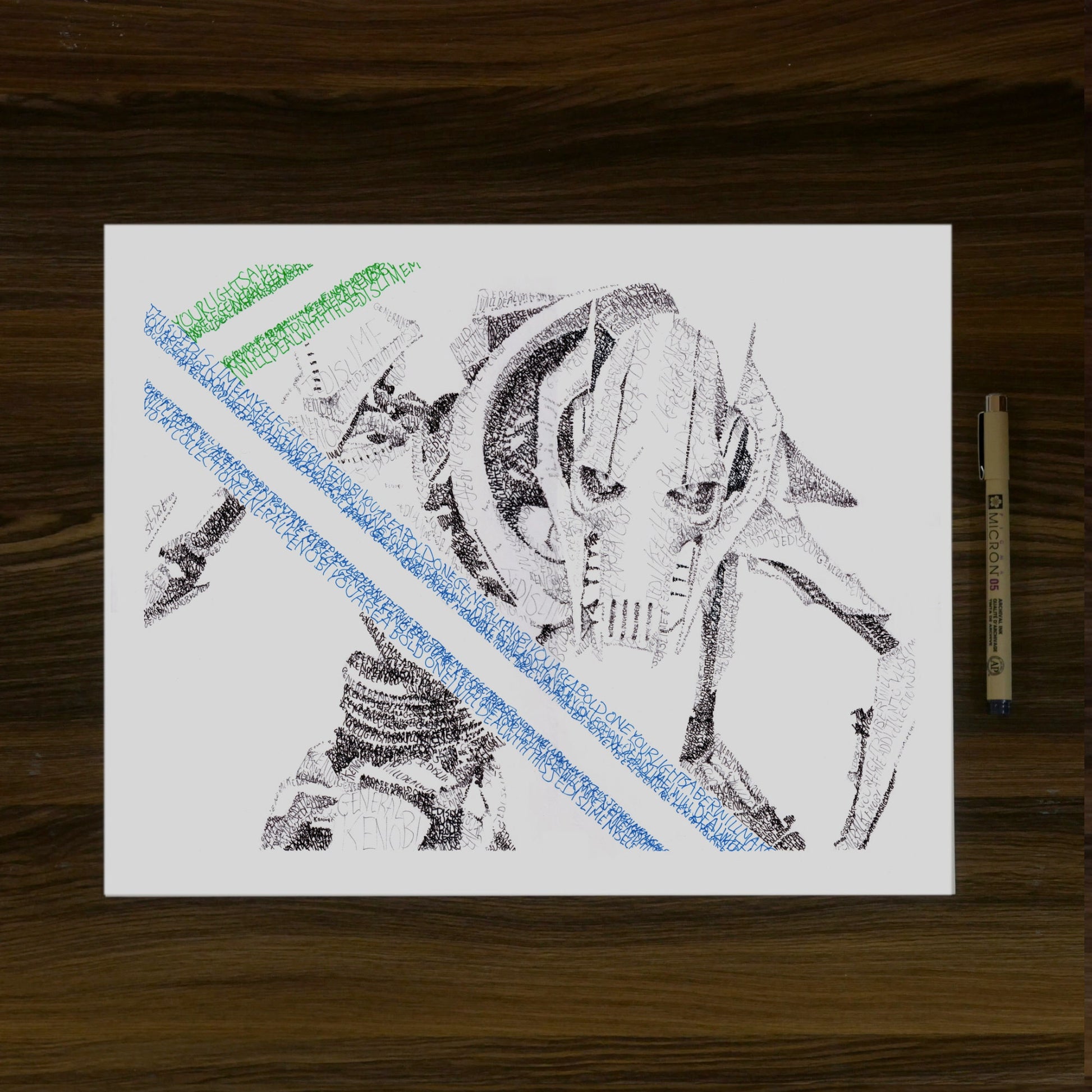 The General Word Art Portrait Print
