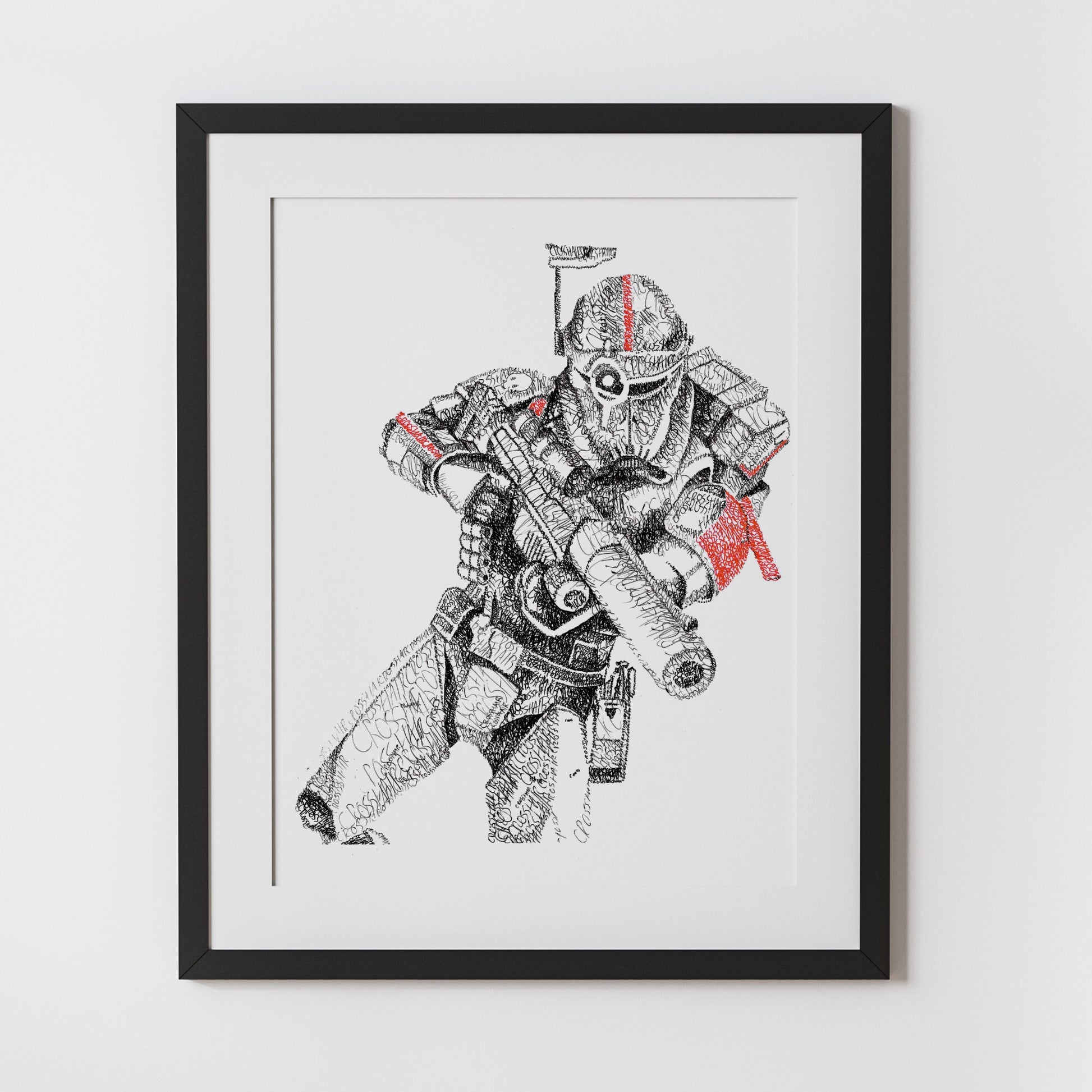 Crosshair Word Art Portrait Print