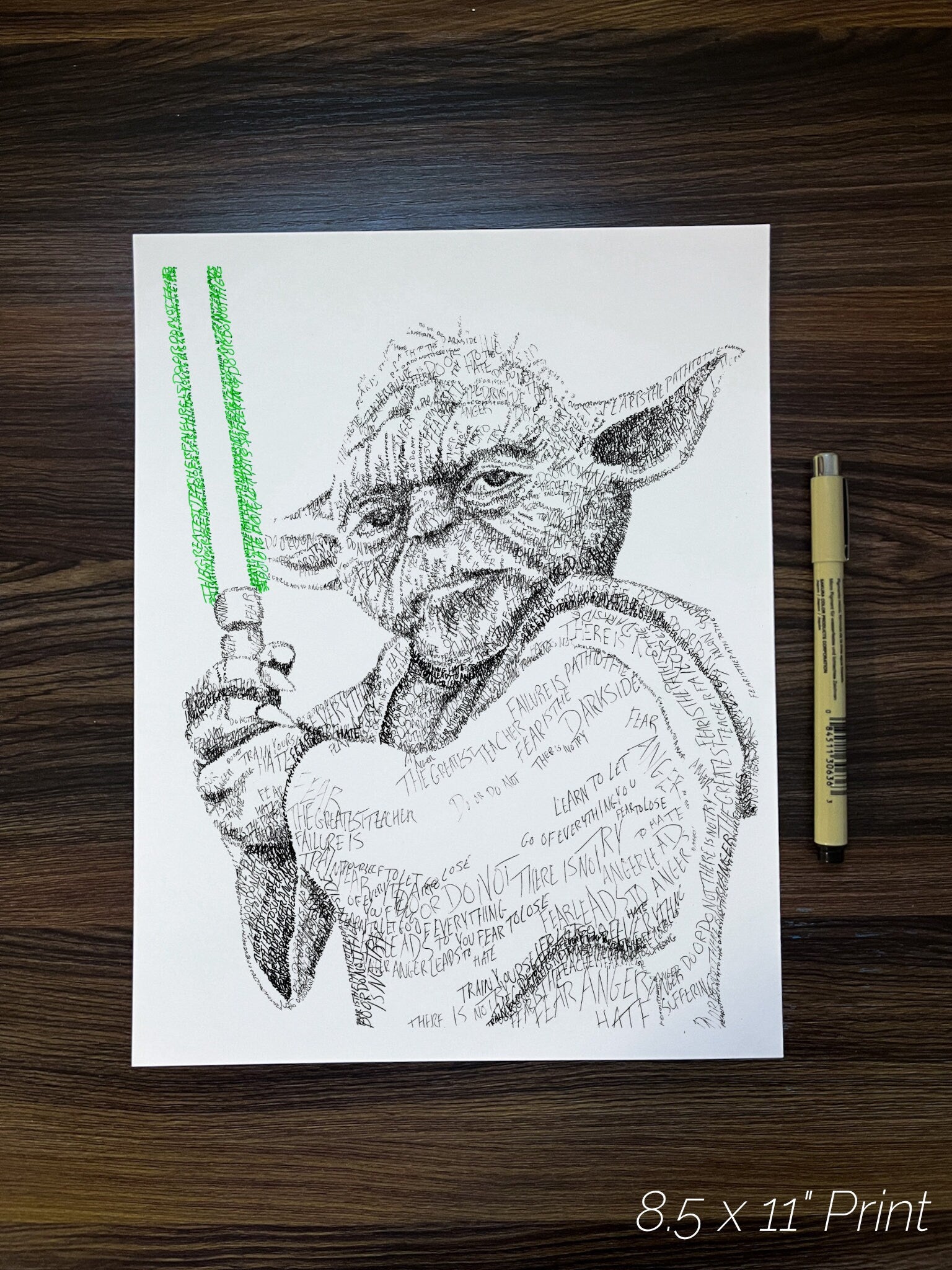 The Wise Master Word Art Portrait Print