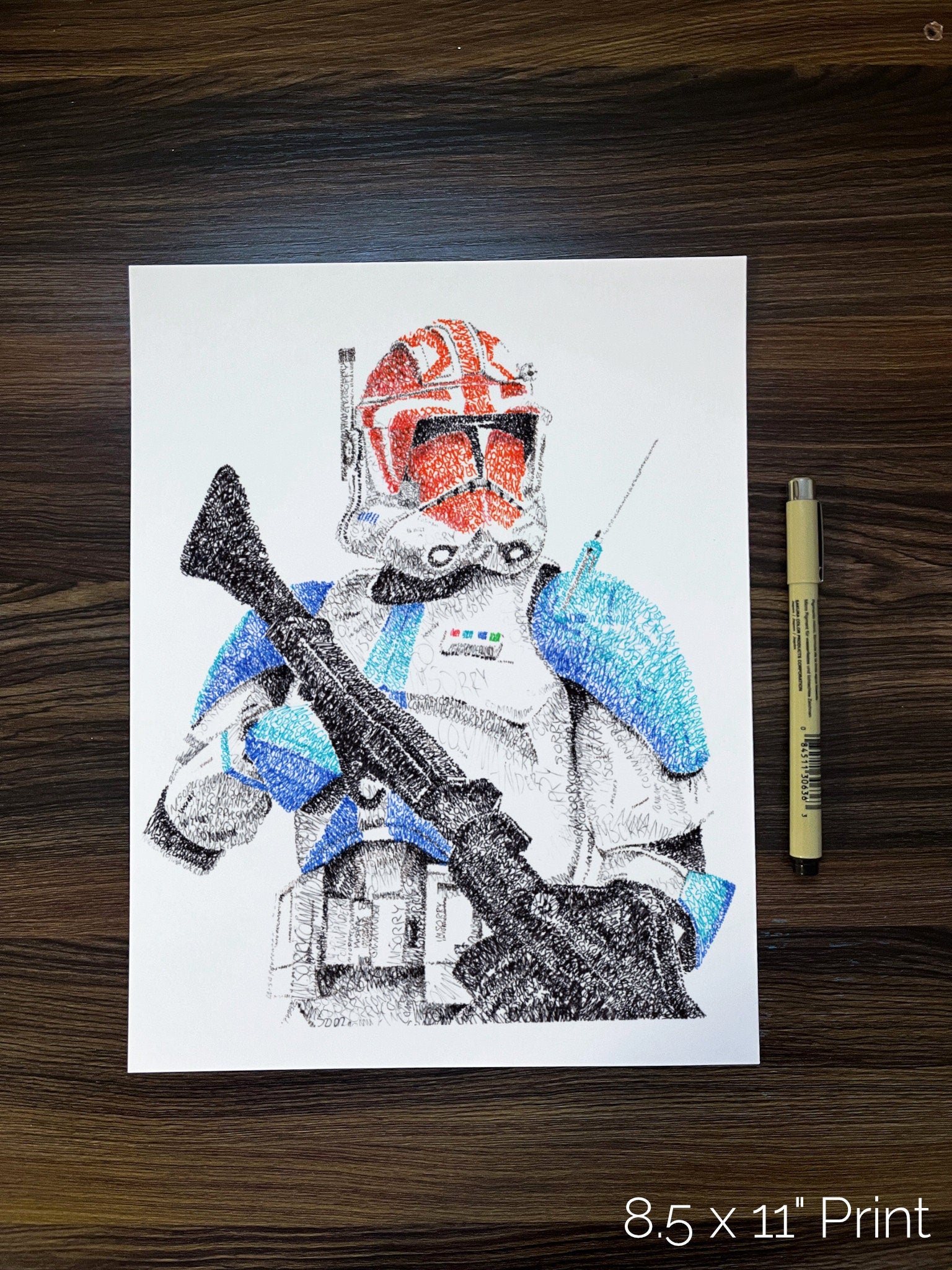 The 332nd Company Captain Word Art Portrait Print
