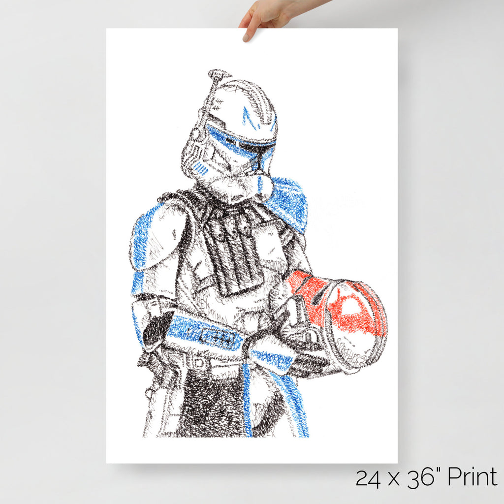 Captain Word Art Portrait Print