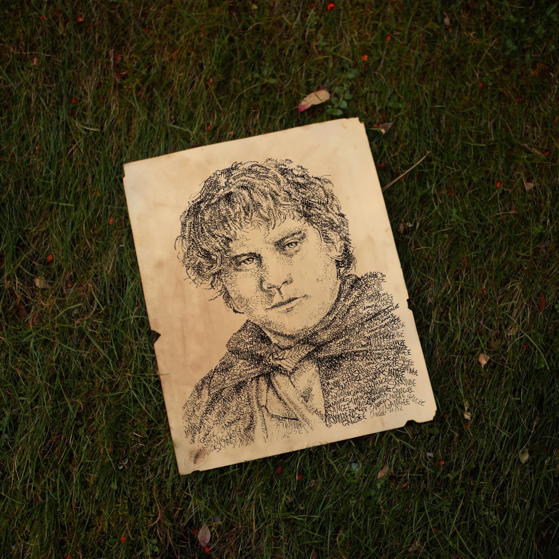 Sam Word Art Portrait Print