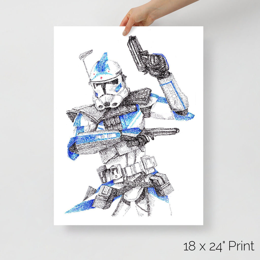 Arc Trooper Word Art Portrait Print