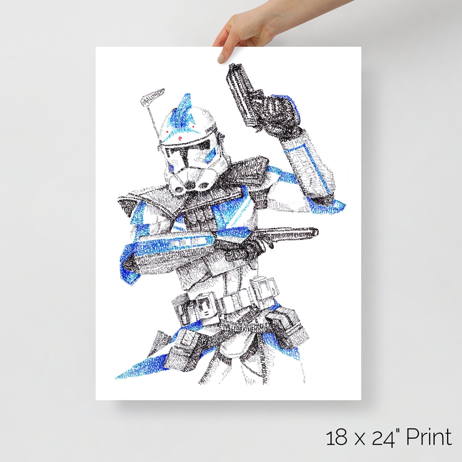 Arc Trooper Word Art Portrait Print