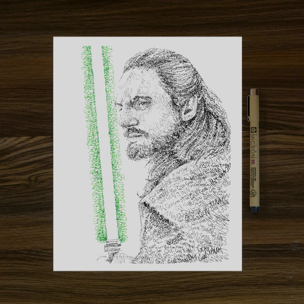 Jinn Word Art Portrait Print