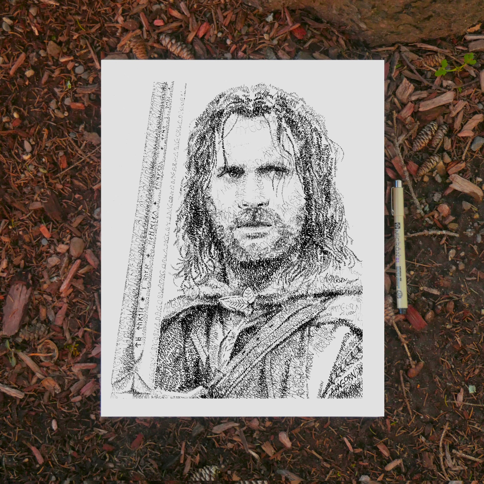 The Ranger Word Art Portrait Print