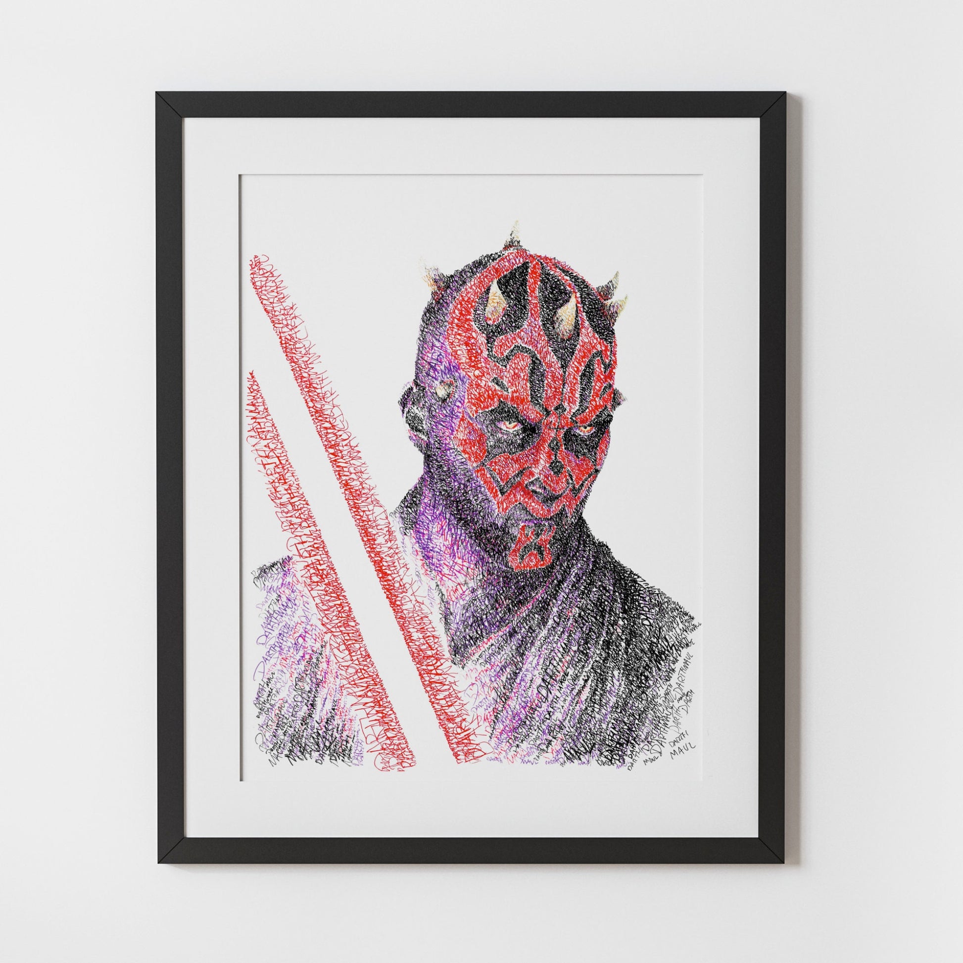 The Phantom Word Art Portrait Print