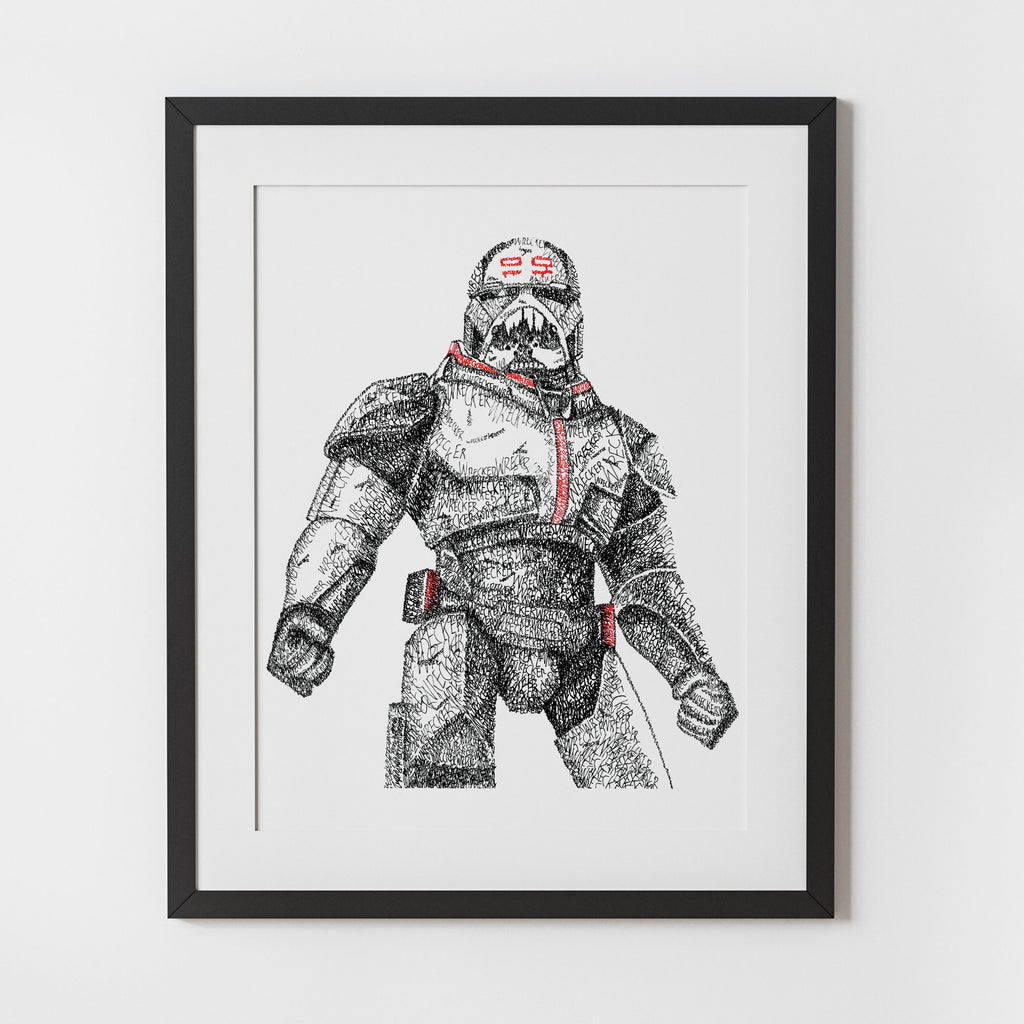 Wrecker Word Art Portrait Print | Clone Art