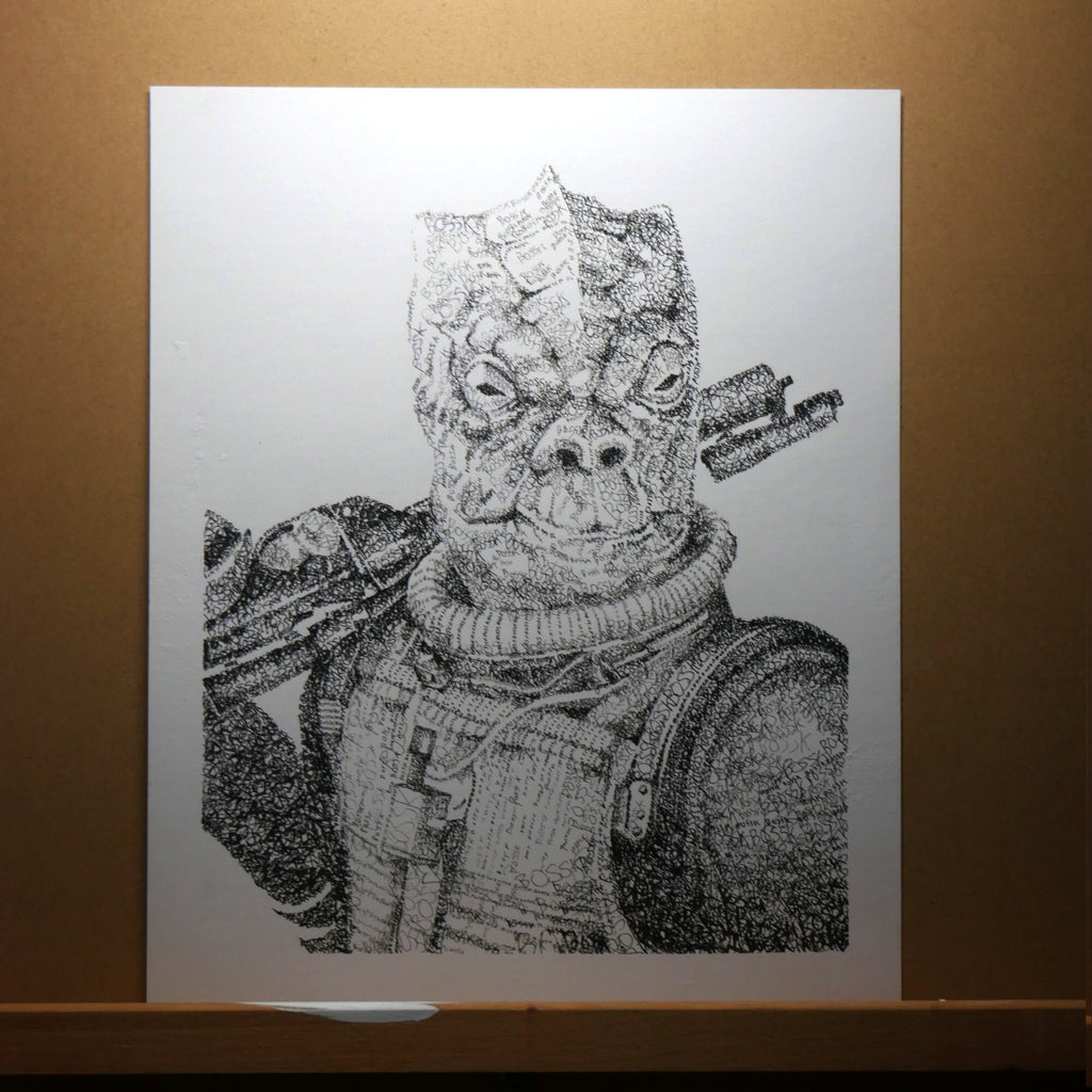 Bossk Word Art Portrait Print