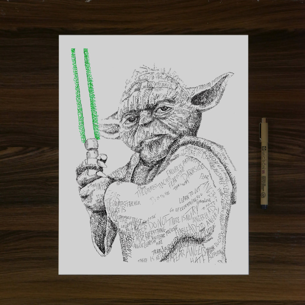 The Wise Master Word Art Portrait Print