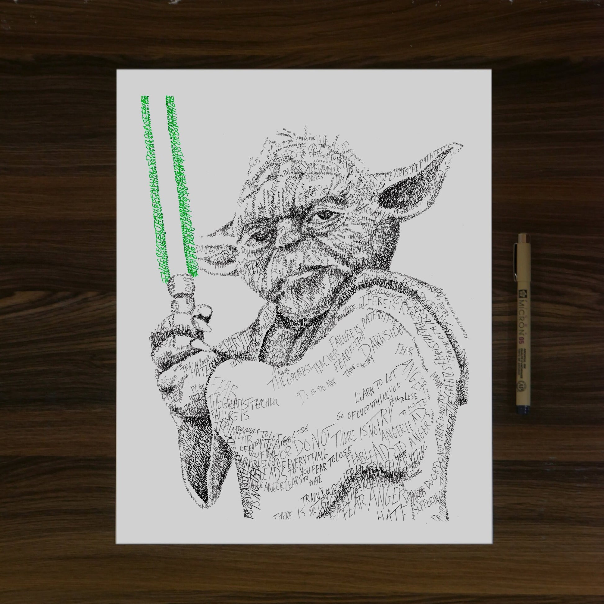 The Wise Master Word Art Portrait Print