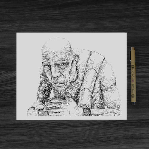 99 Word Art Portrait Print