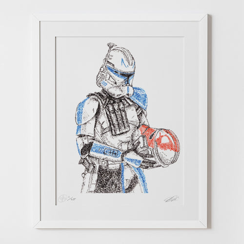 Captain Word Art Portrait Print